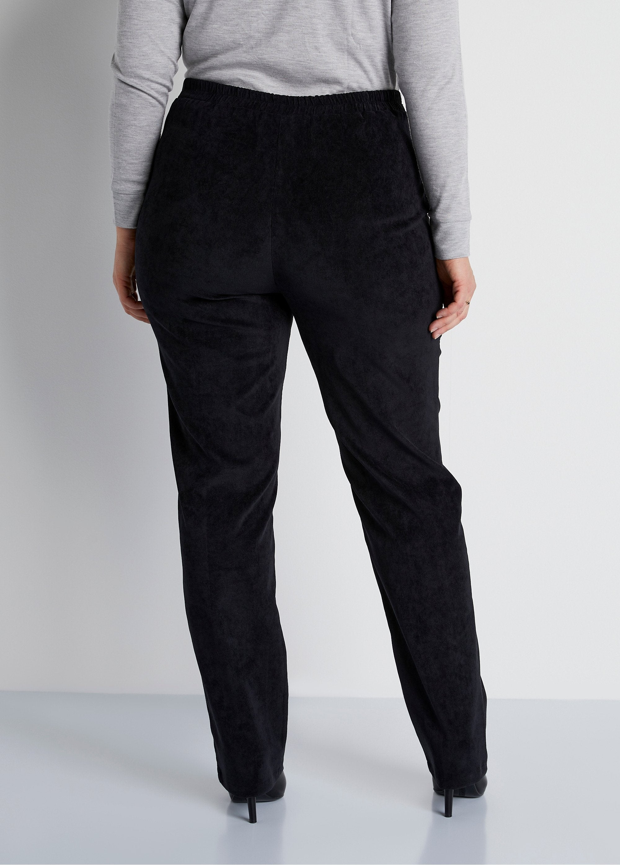 Pantalon_droit_taille_élastiquée_velours_milleraies_Noir_DO1_curvy