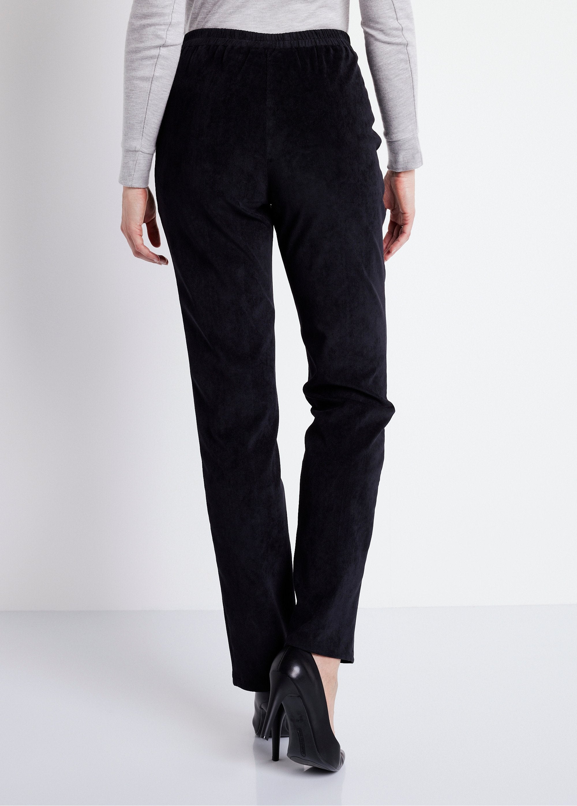 Pantalon_droit_taille_élastiquée_velours_milleraies_Noir_DO1_slim