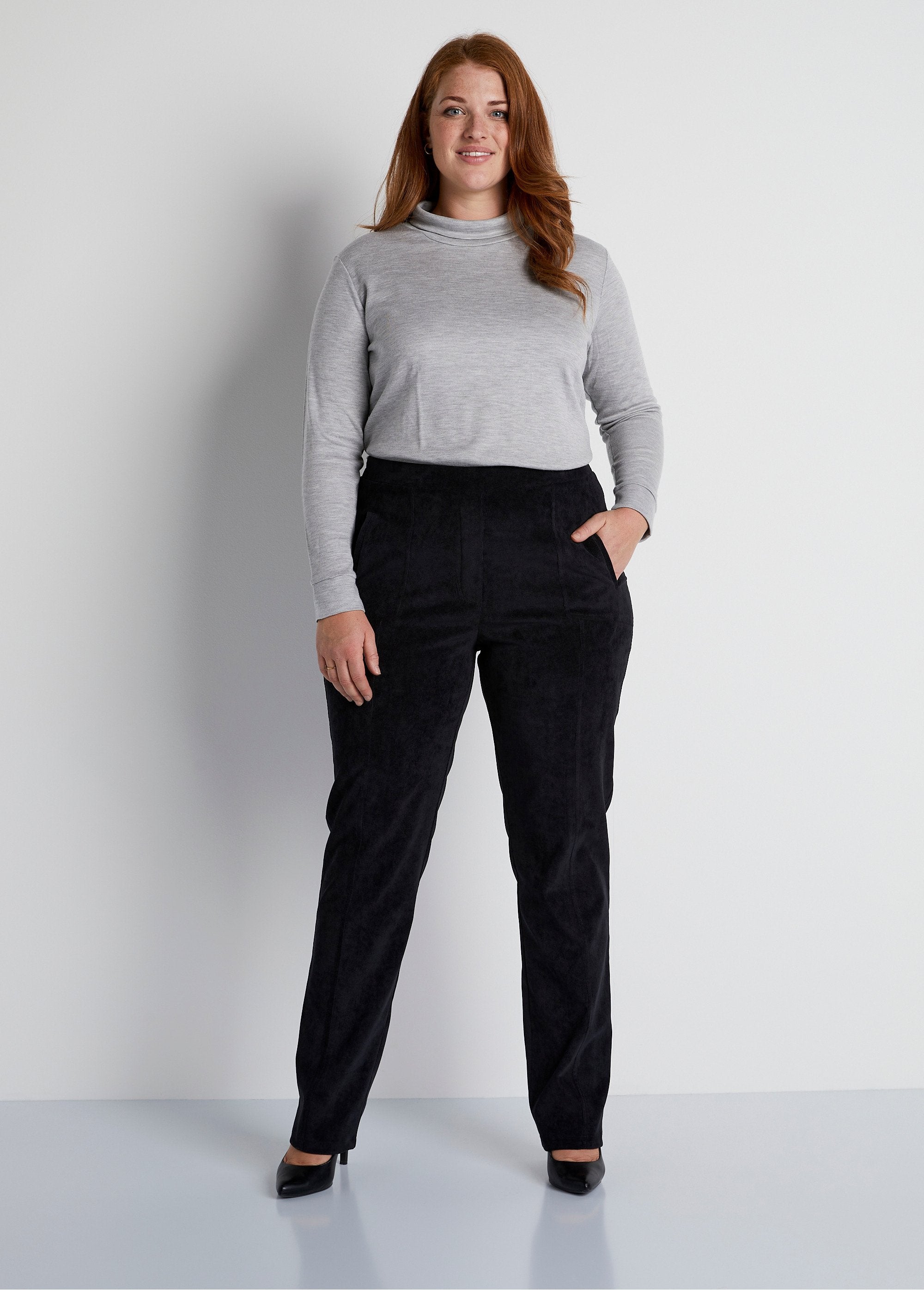 Pantalon_droit_taille_élastiquée_velours_milleraies_Noir_SF1_curvy