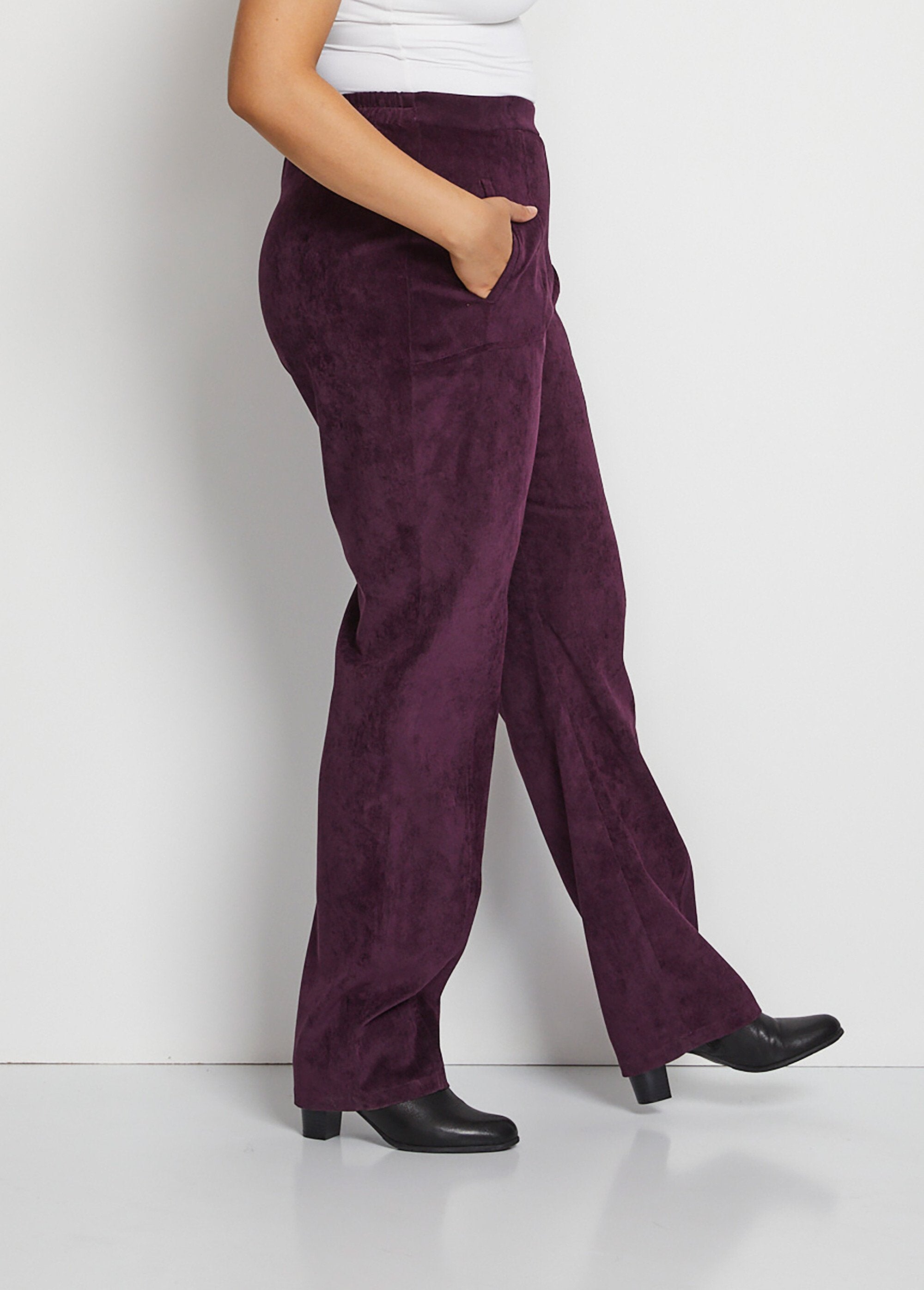 Pantalon_droit_taille_élastiquée_velours_milleraies_Prune_DR1_curvy