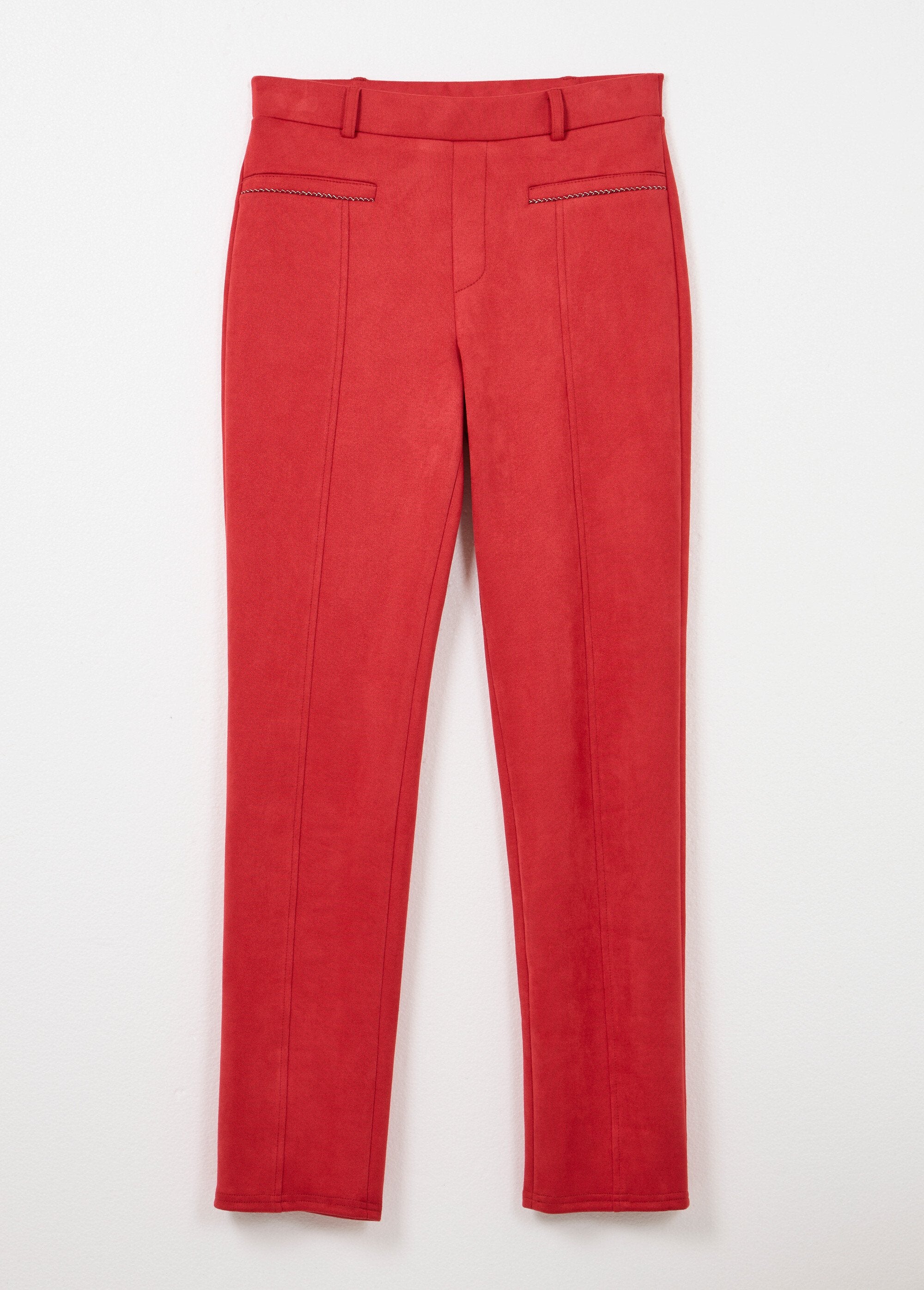 Rechte_broek_van_suède_met_elastische_tailleband_en_plat_buikje_Tomette_AP1_slim