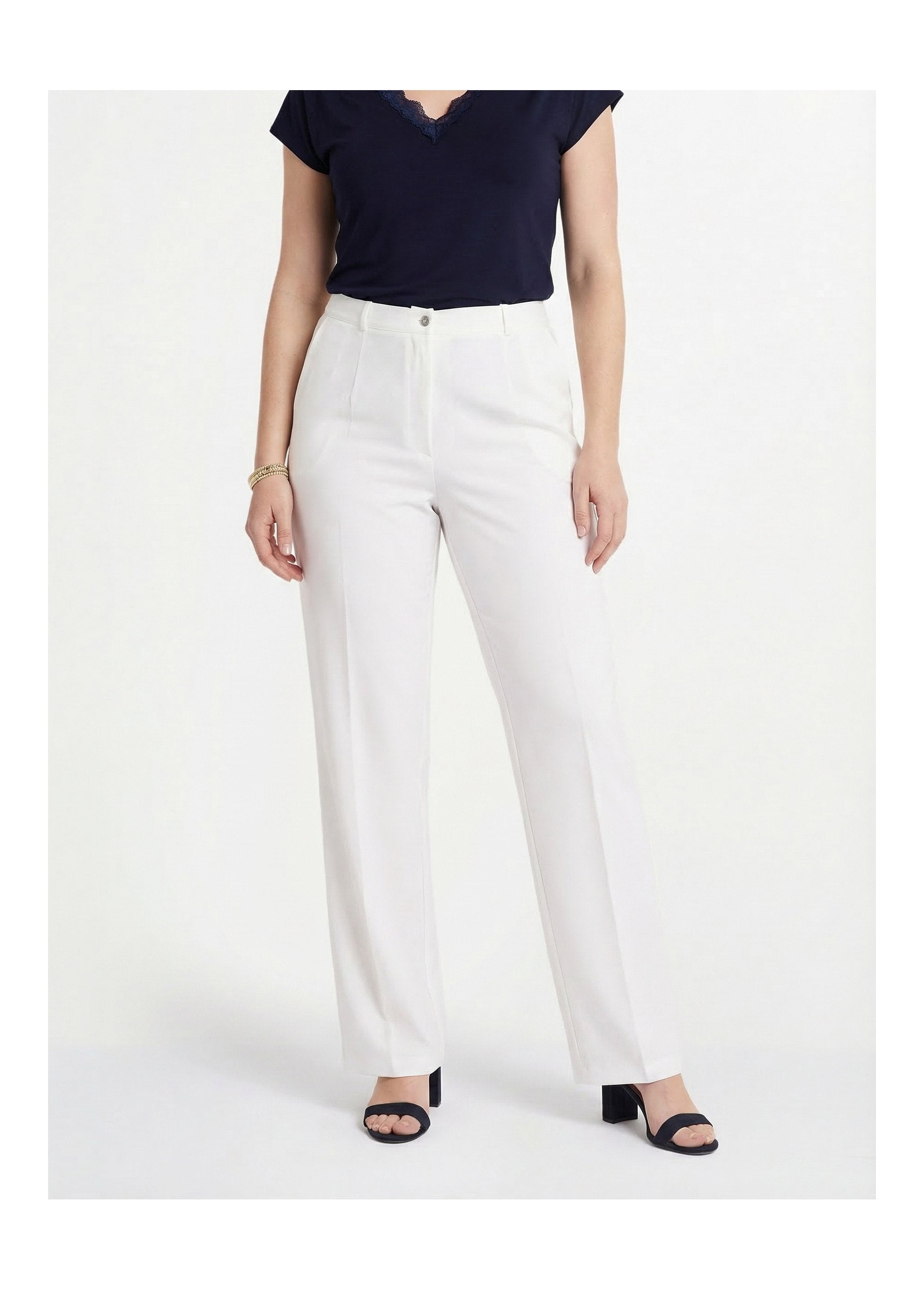 Pantalon_droit_uni_taille_semi_élastiquée_Blanc_FA1_slim