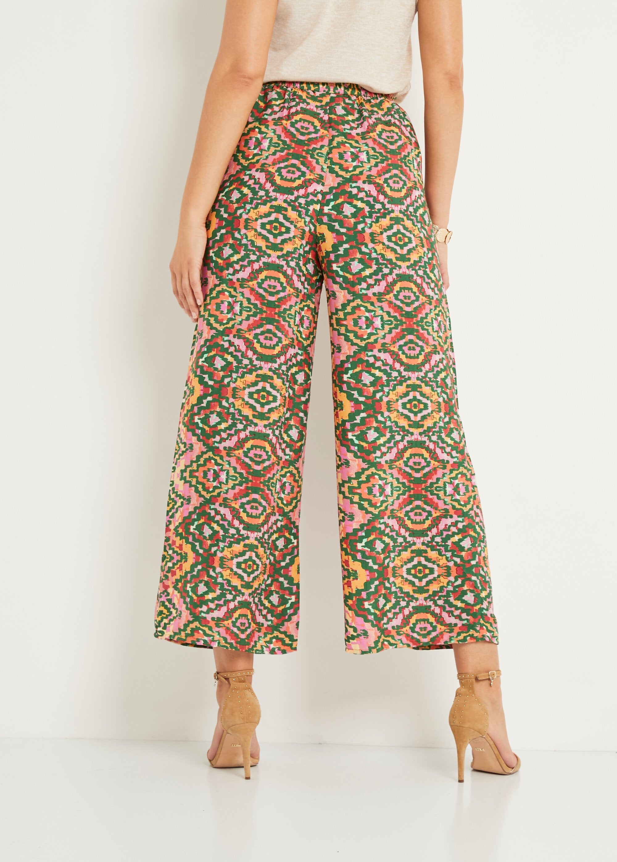 Pantalon_large_imprimé_ethnique_Rose_et_vert_DO1_slim