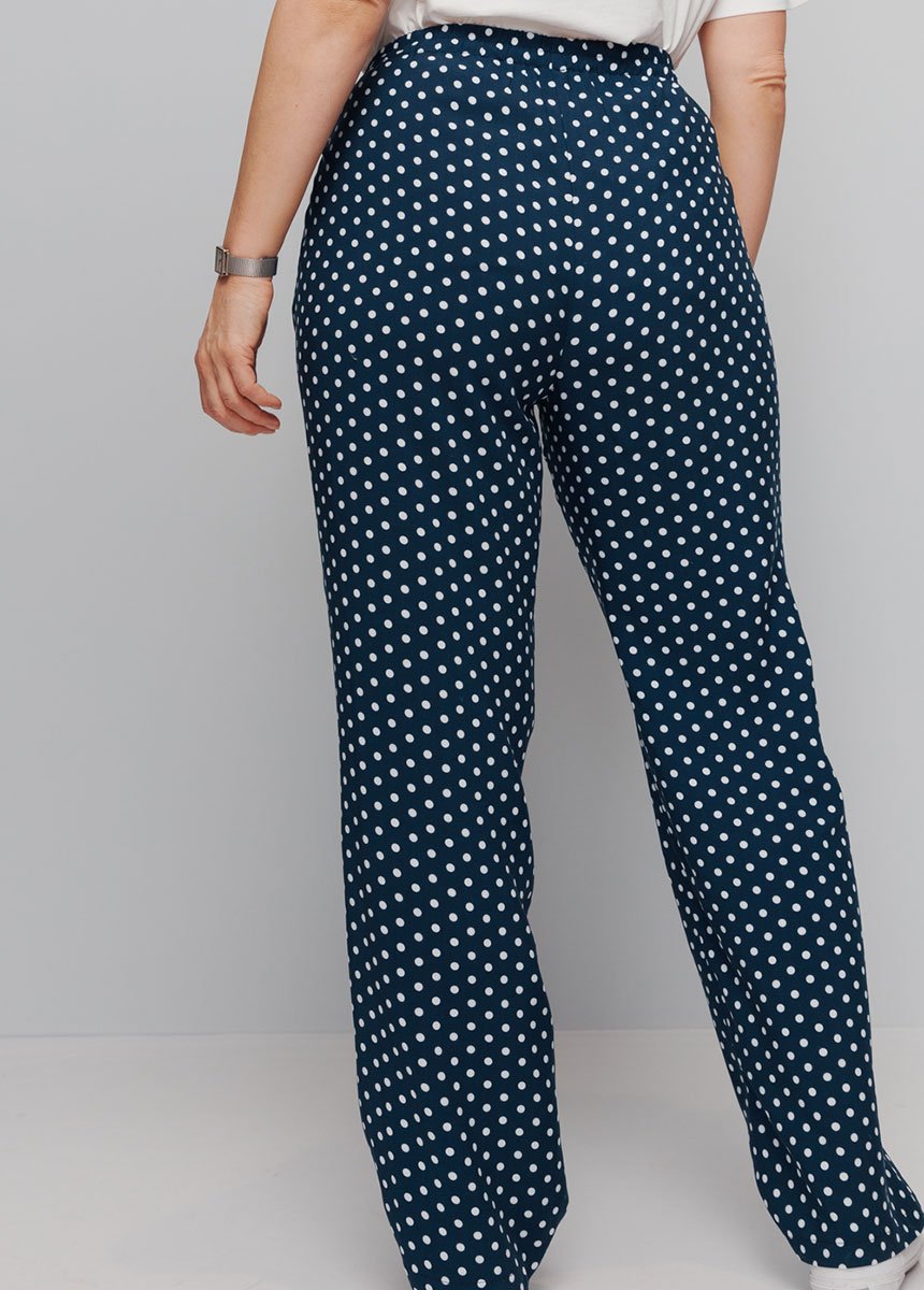 Pantalon_imprimé_taille_élastiquée_Pois_DO1_slim