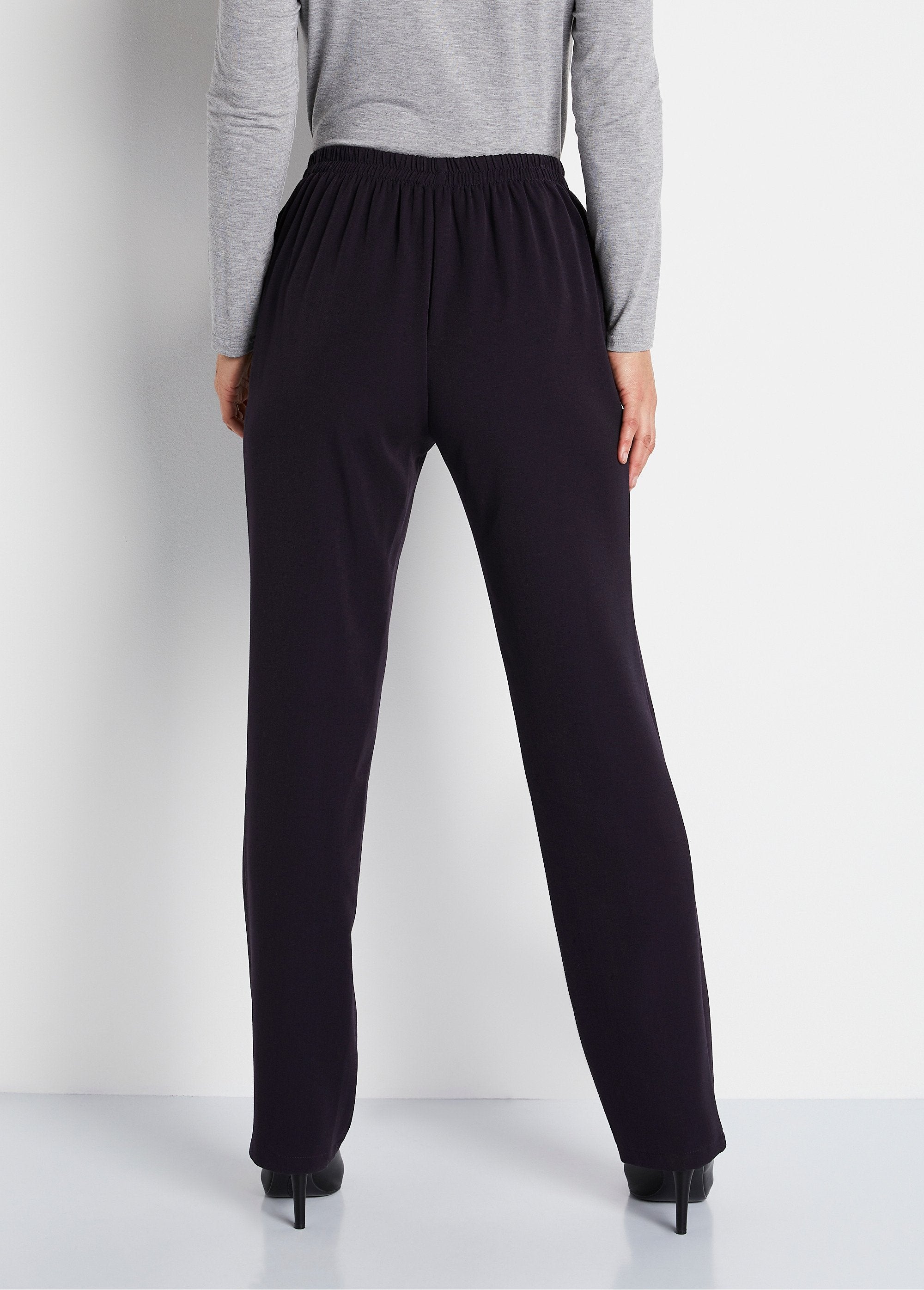 Pantalon_infroissable_taille_semi_élastiquée_Prune_DO1_slim