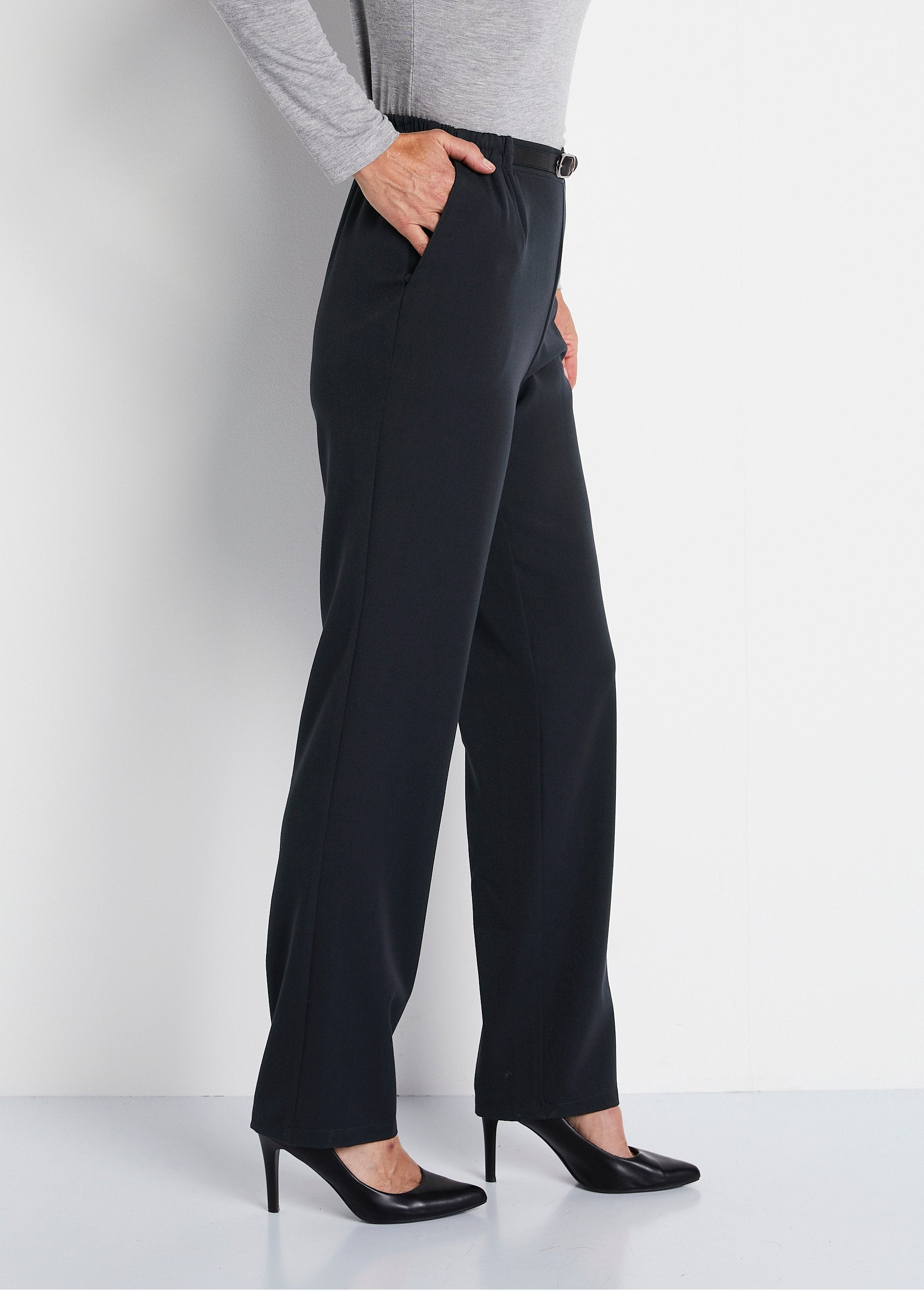 Pantalon_infroissable_taille_semi_élastiquée_Marine_DR1_slim