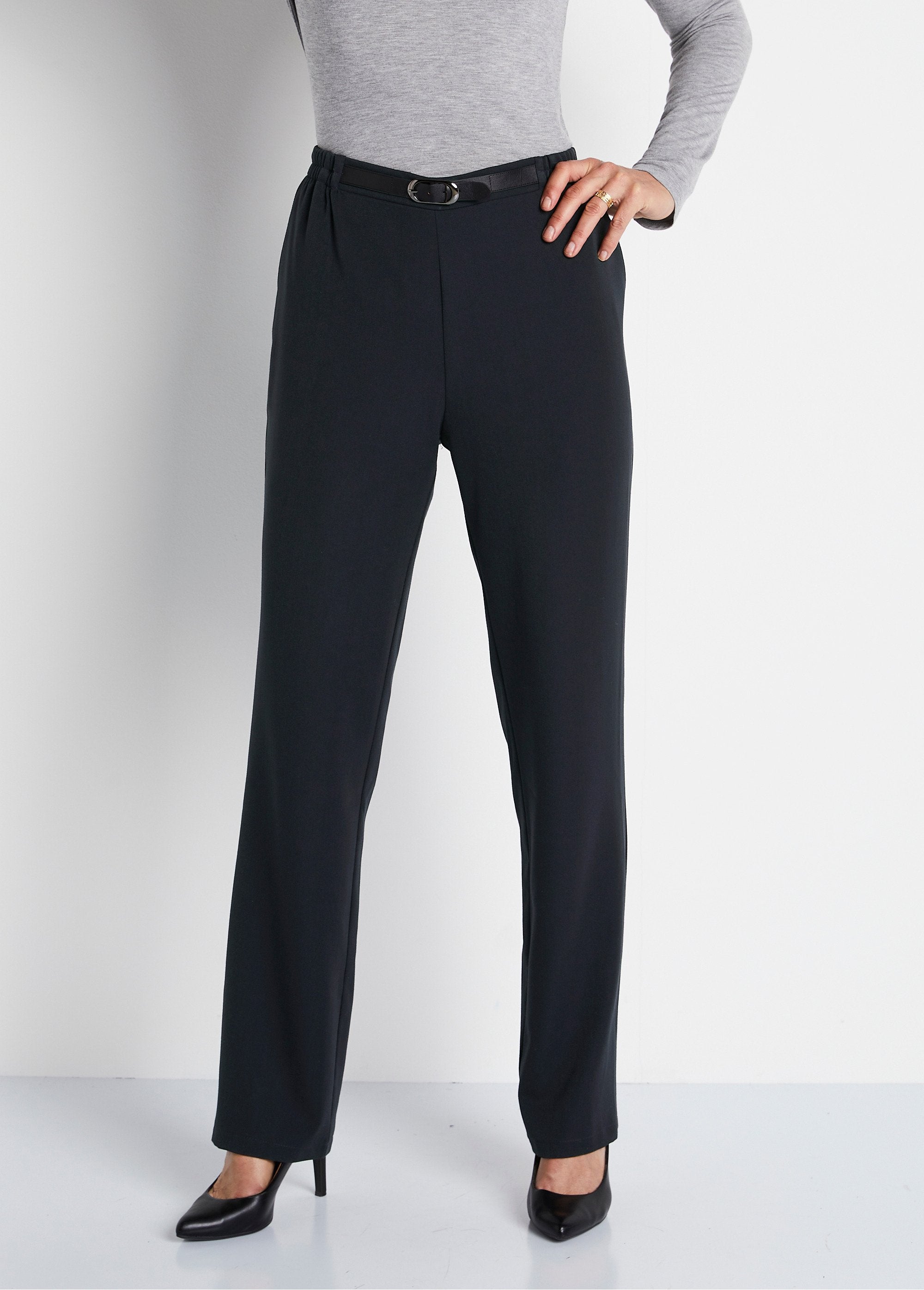 Pantalon_infroissable_taille_semi_élastiquée_Marine_FA1_slim