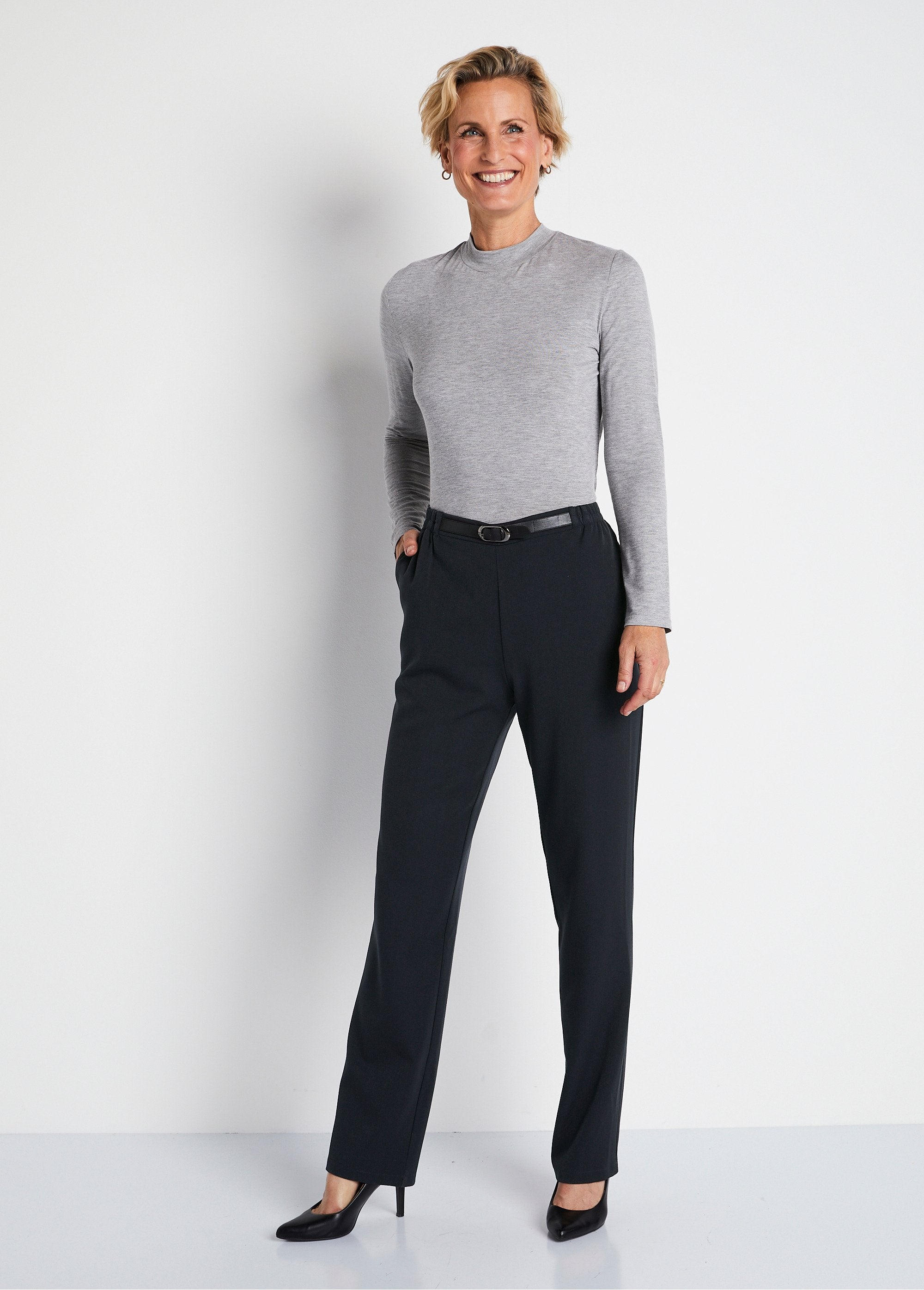 Pantalon_infroissable_taille_semi_élastiquée_Marine_SF1_slim