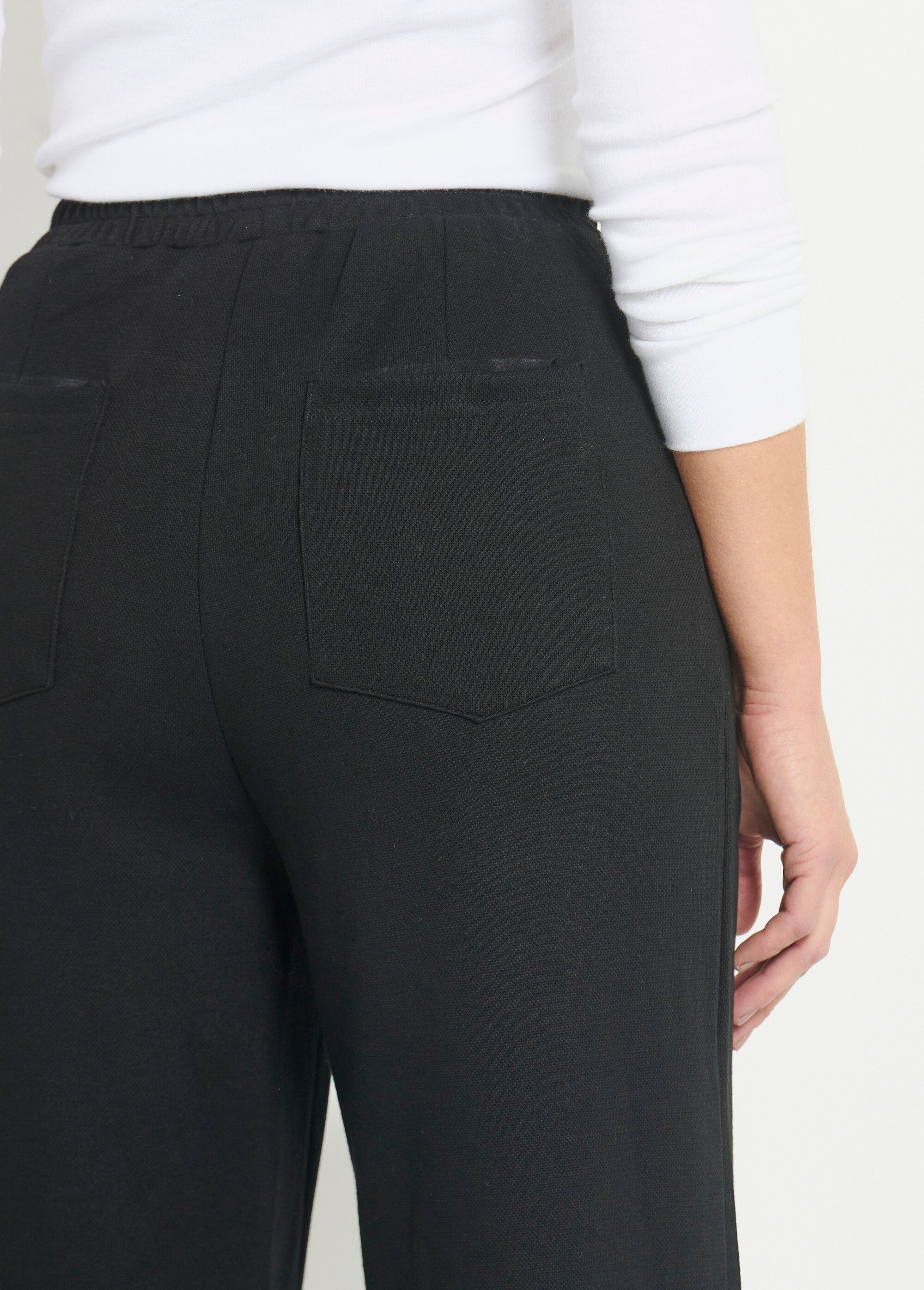 Comfort_broek_met_wijde_pijpen_van_polo-mesh_Noir_DE2_slim