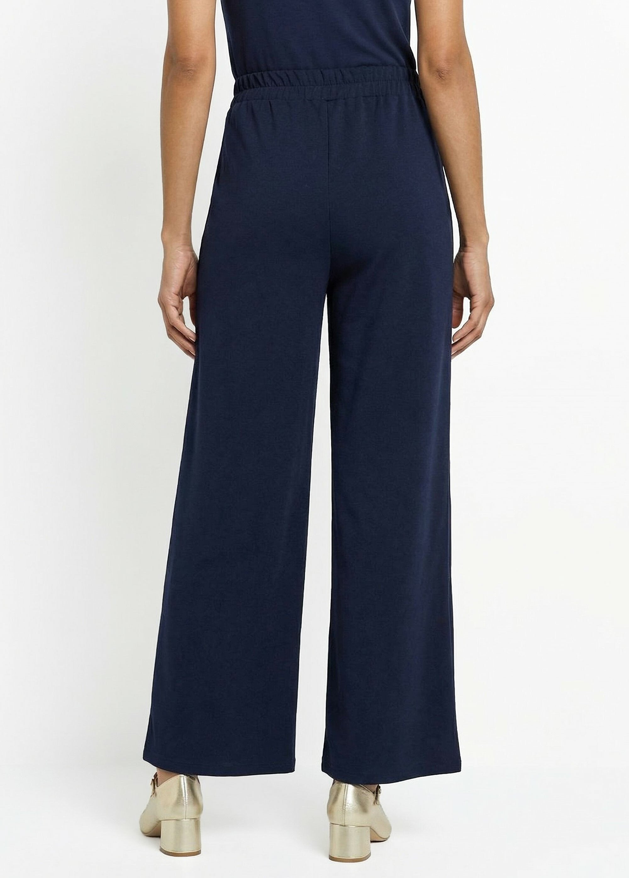 Pantalon_large_maille_détail_chic_métal_Marine_DO1_slim