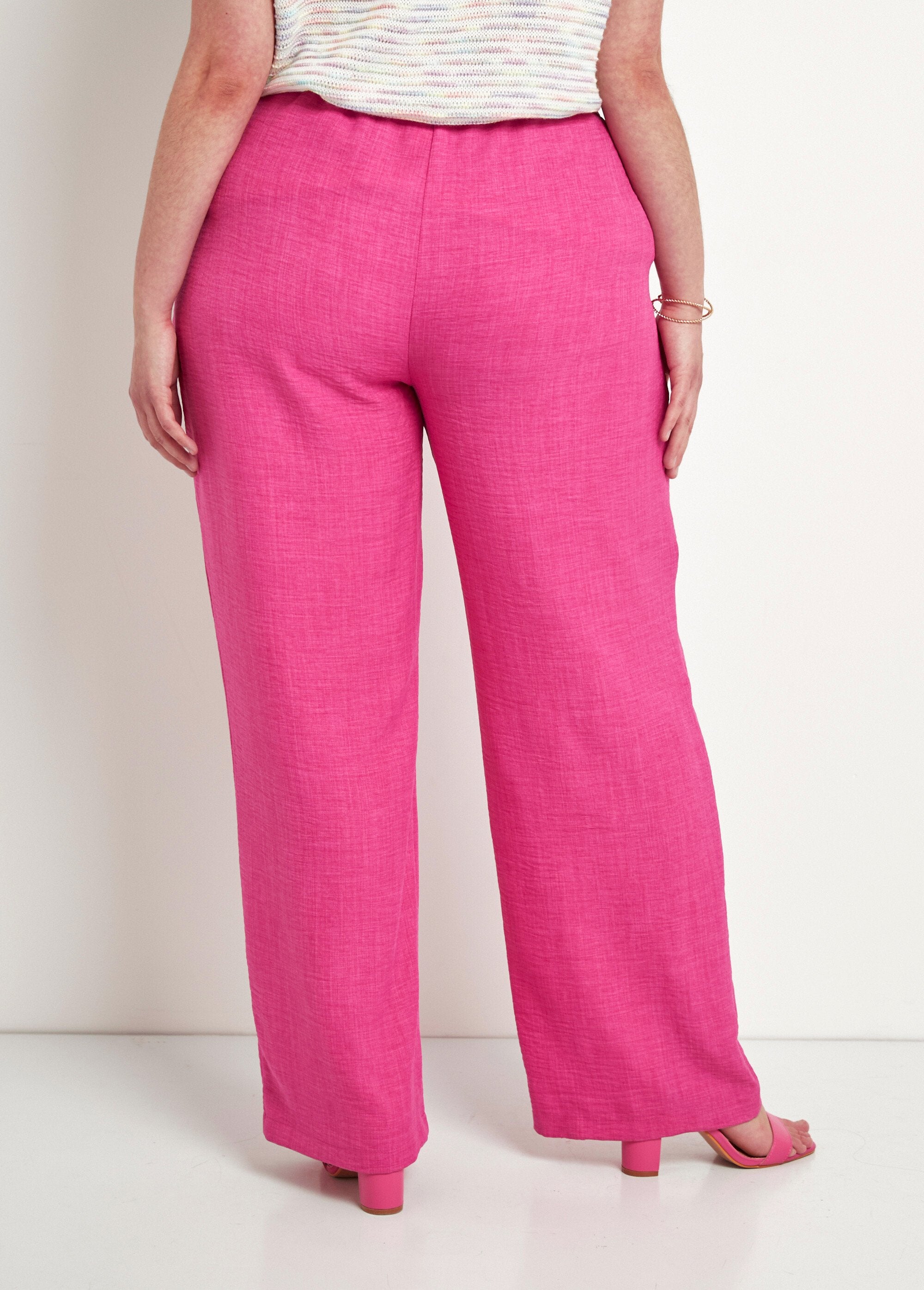 Pantalon_large_taille_élastiquée_aspect_lin_Rose_DO1_curvy