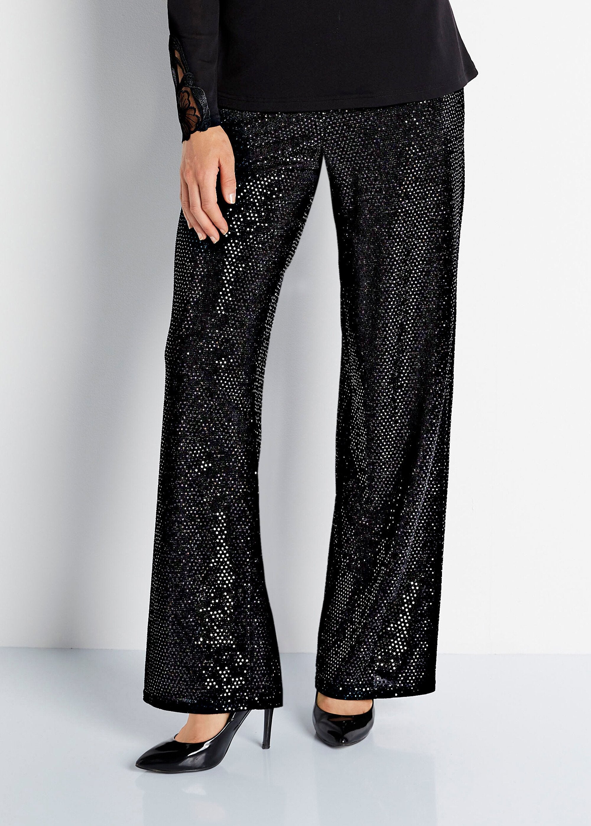 Pantalon_large_taille_élastiquée_maille_sequins_Noir_FA1_slim