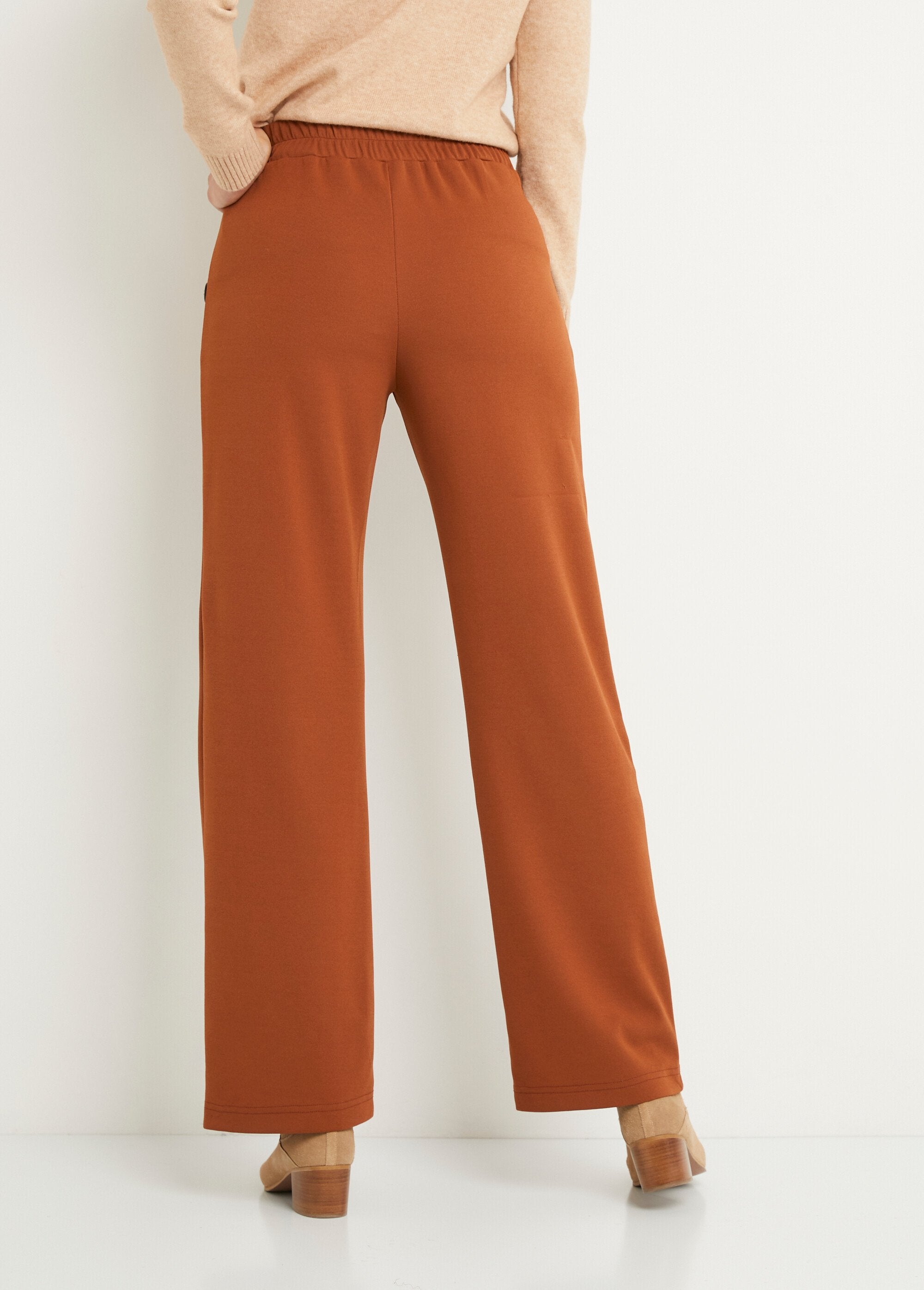 Pantalon_large_taille_semi_élastiquée_uni_Camel_DO1_slim