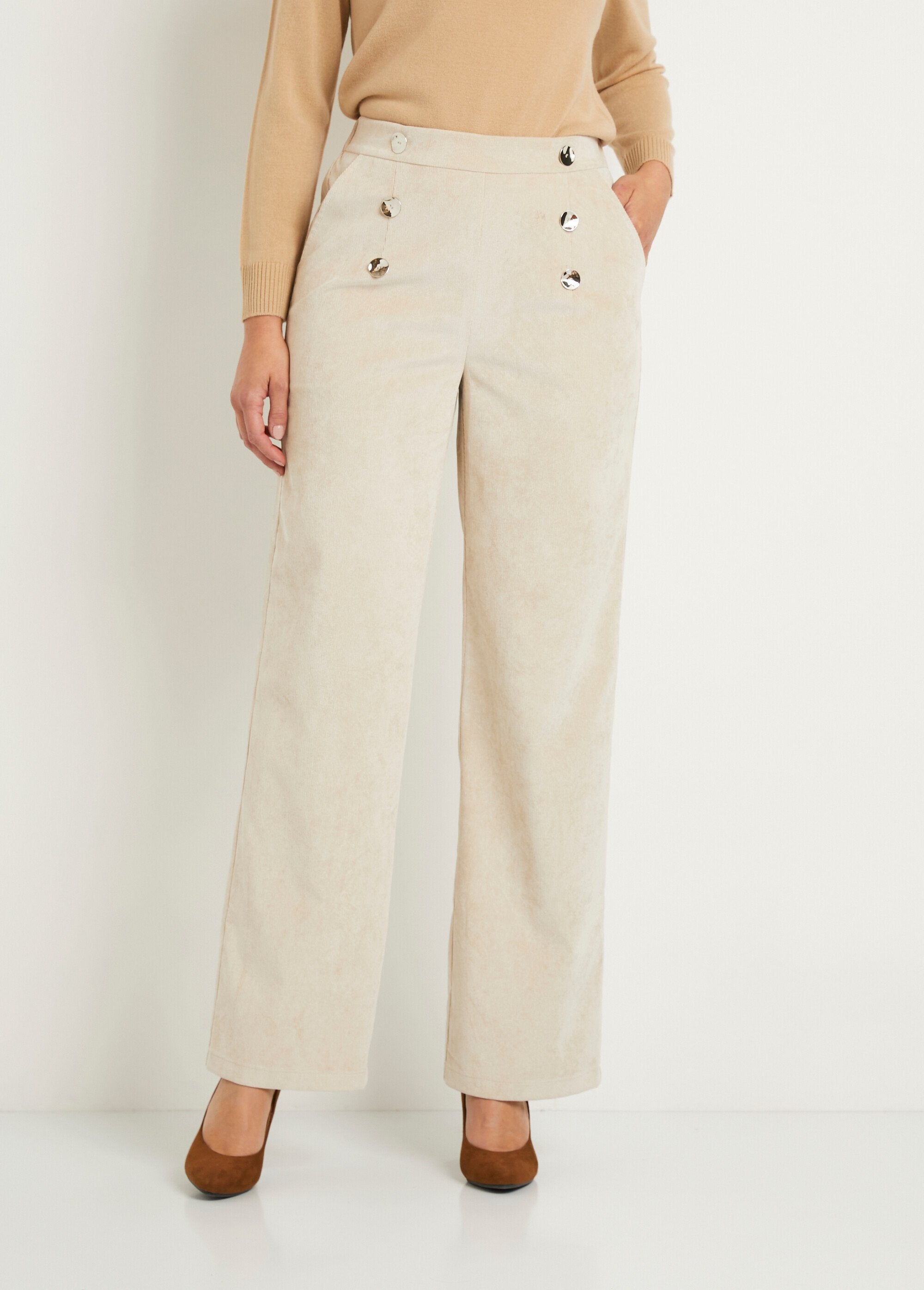 Pantalon_large_velours_milleraies_effet_pont_Beige_FA1_slim