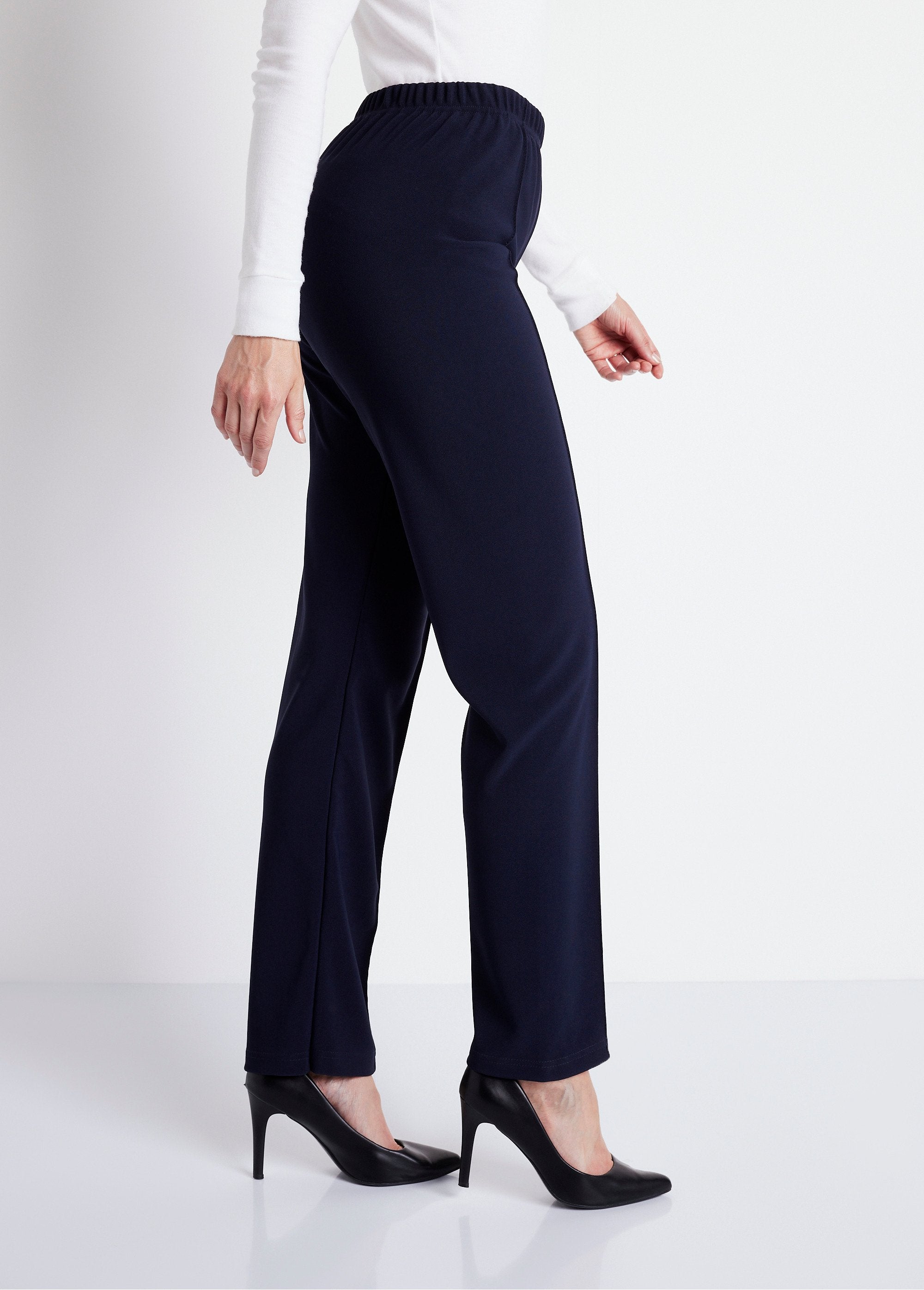 Pantalon_droit_taille_élastiquée_maille_côtelée_Marine_DR1_slim