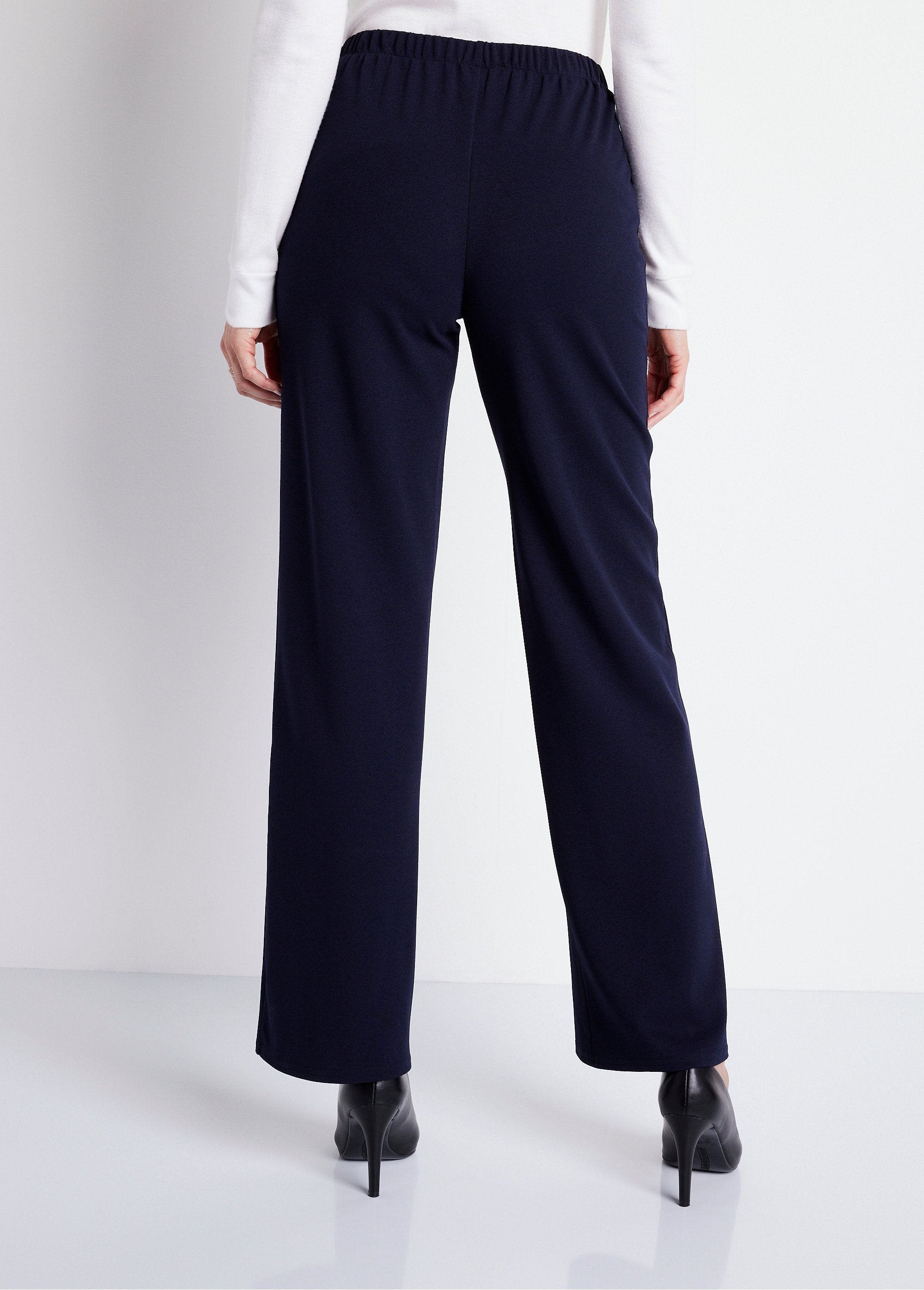 Pantalon_maille_crêpe_taille_élastiquée_Marine_DO1_slim