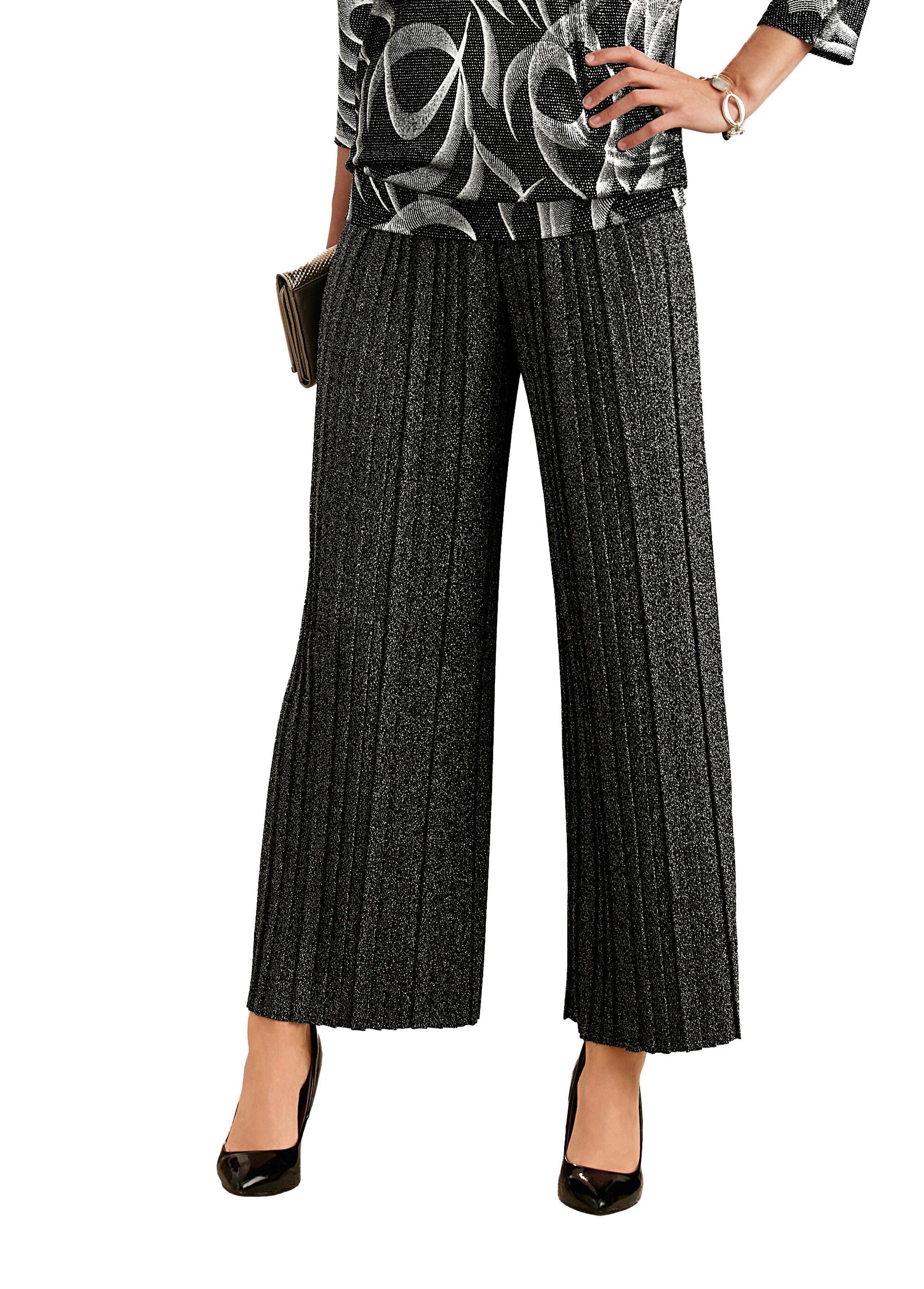 Pantalón_cropped_ancho_con_pinzas_y_cintura_elástica_Negro_brillo_FA1_slim