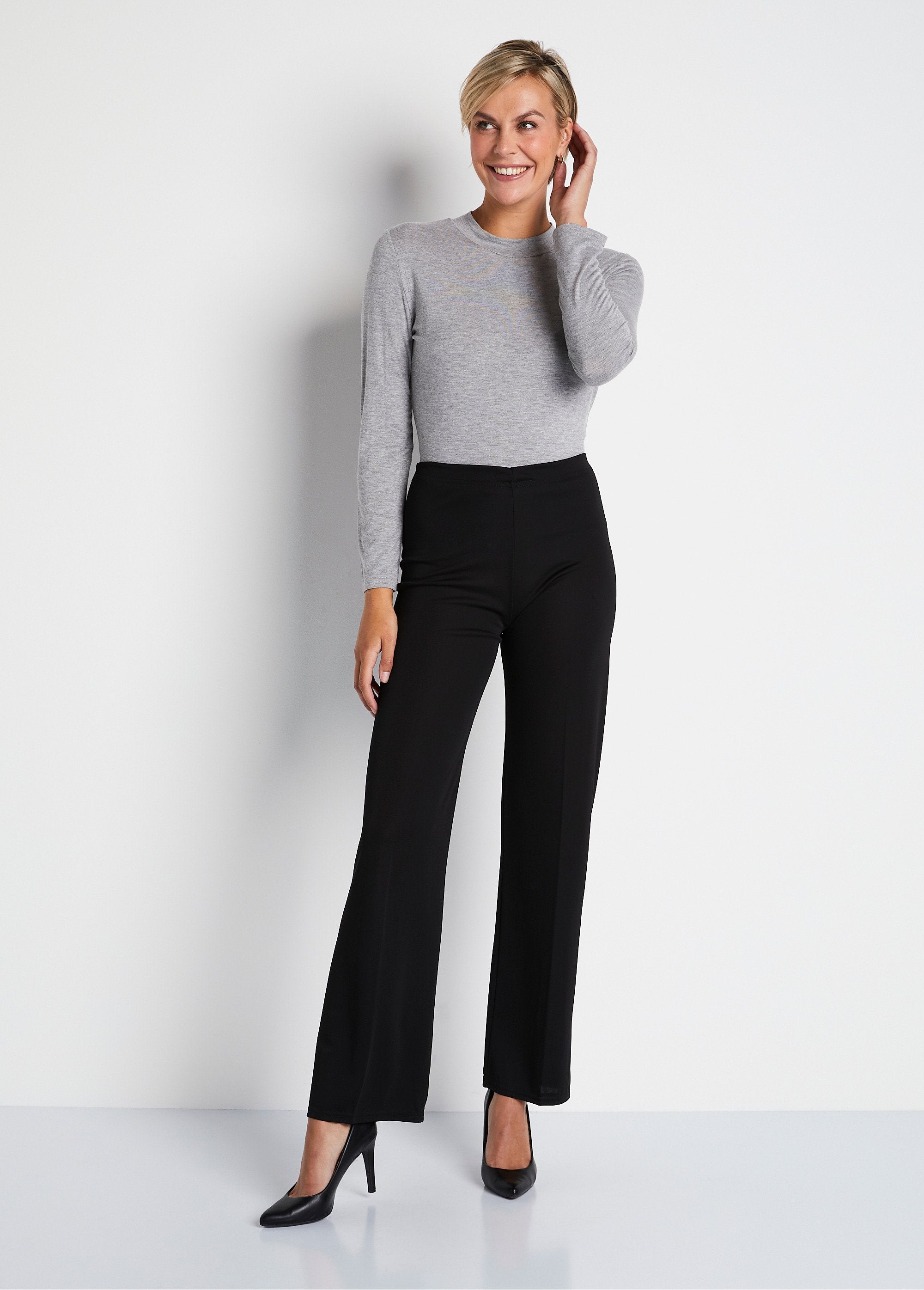 Pantalon_taille_élastiquée_fluide_évasé_Noir_SF1_slim