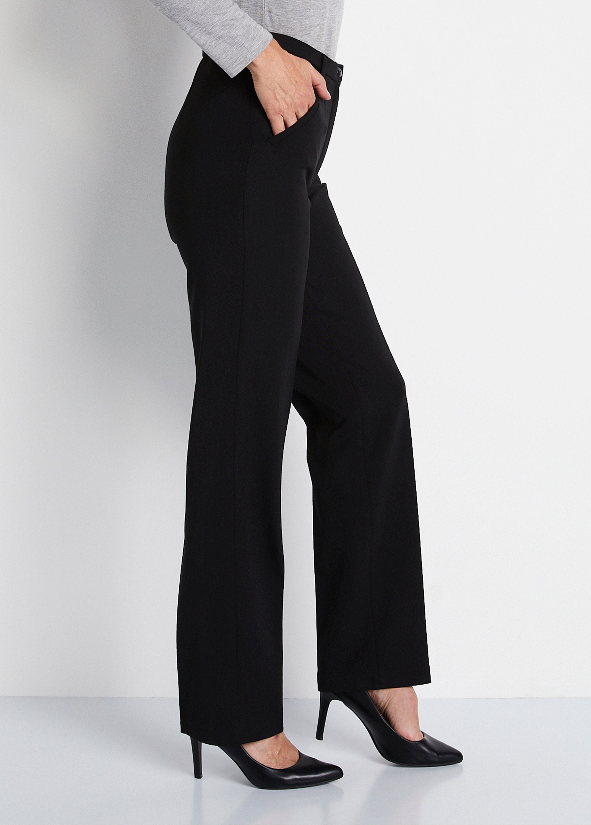 Pantalon_taille_semi-élastiquée_droit_Noir_DR1_slim