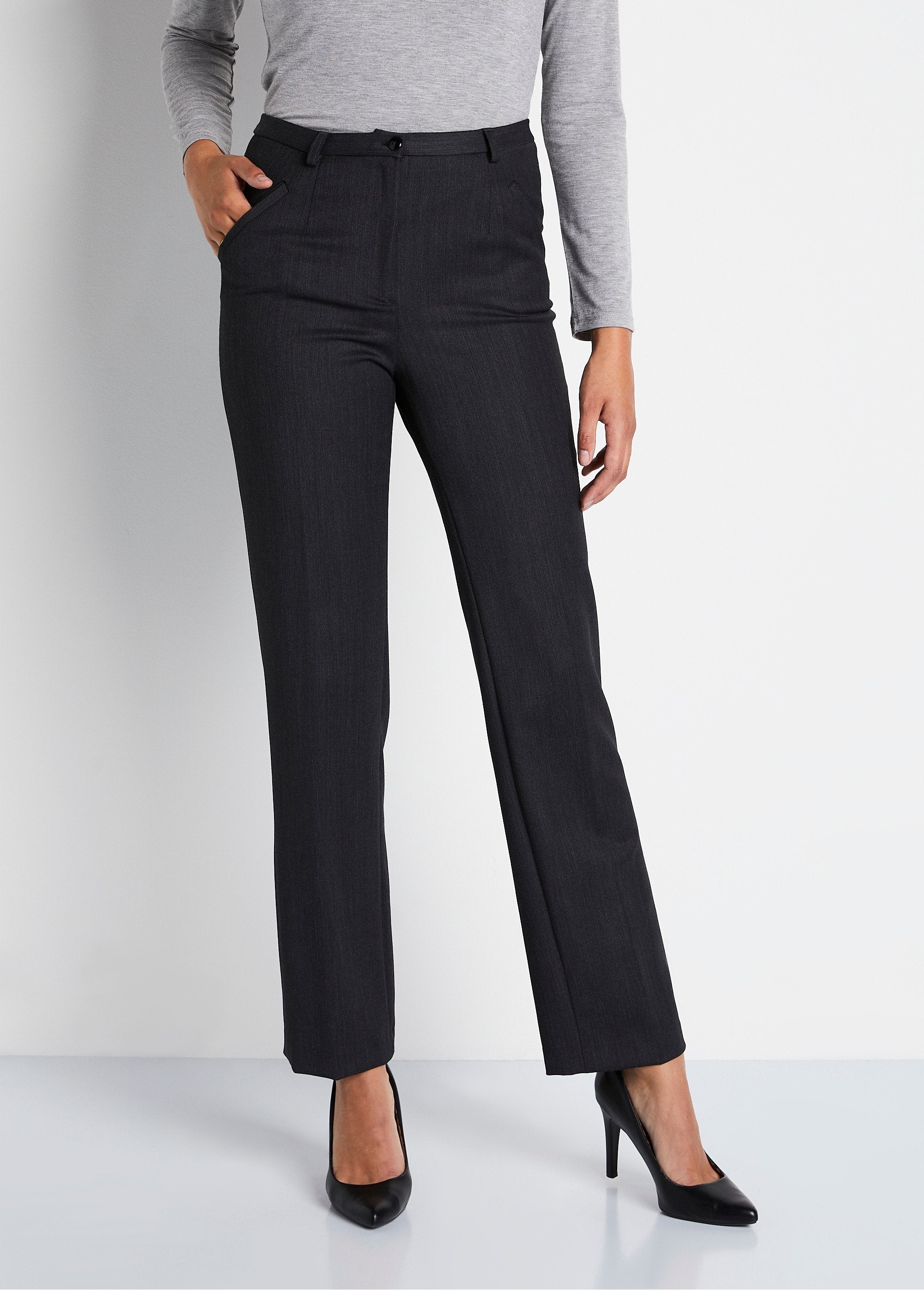 Pantalon_taille_semi-élastiquée_droit_Gris_FA1_slim