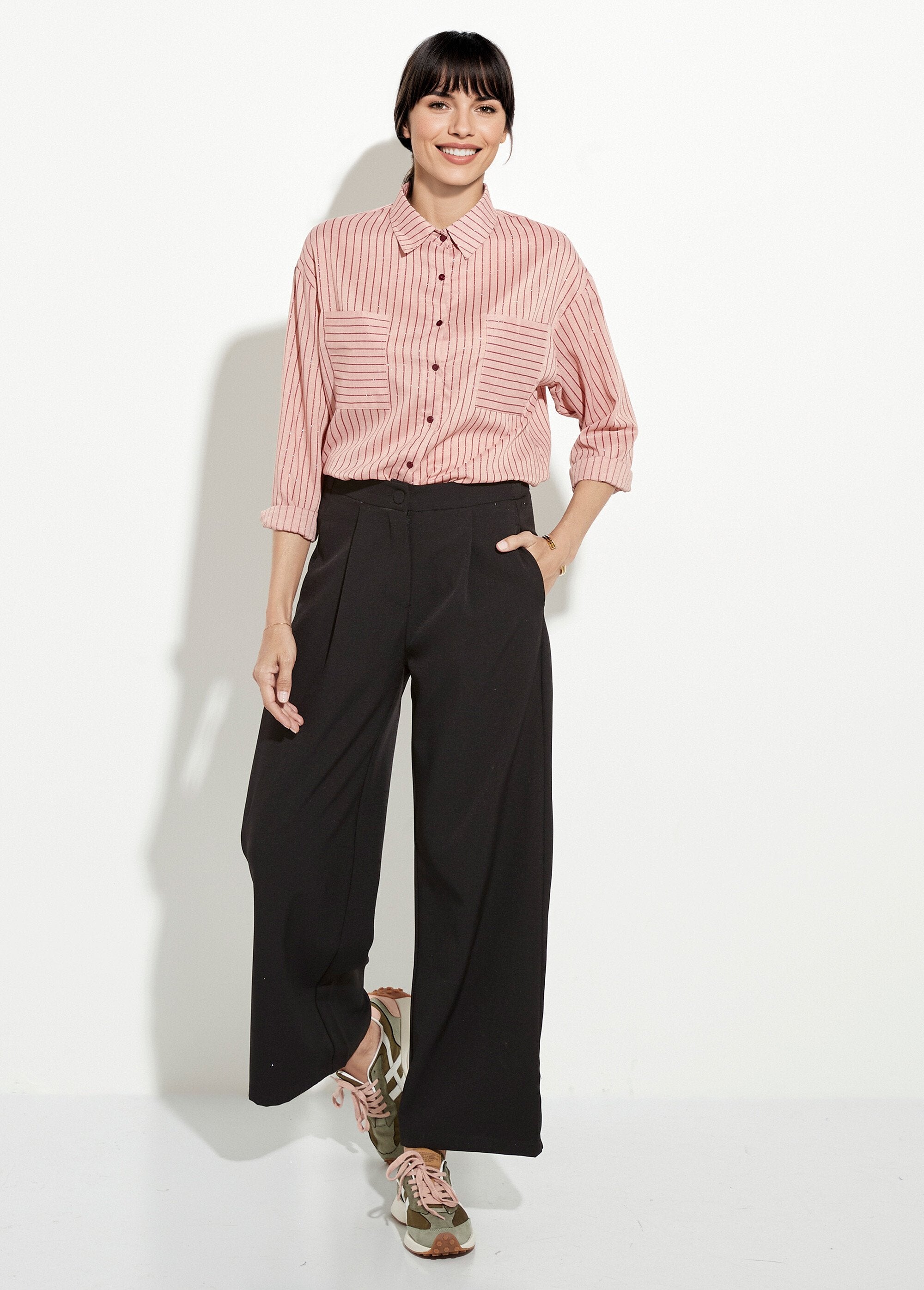 Pantalon_tailleur_fluide_élastiqué_Noir_SF1_slim