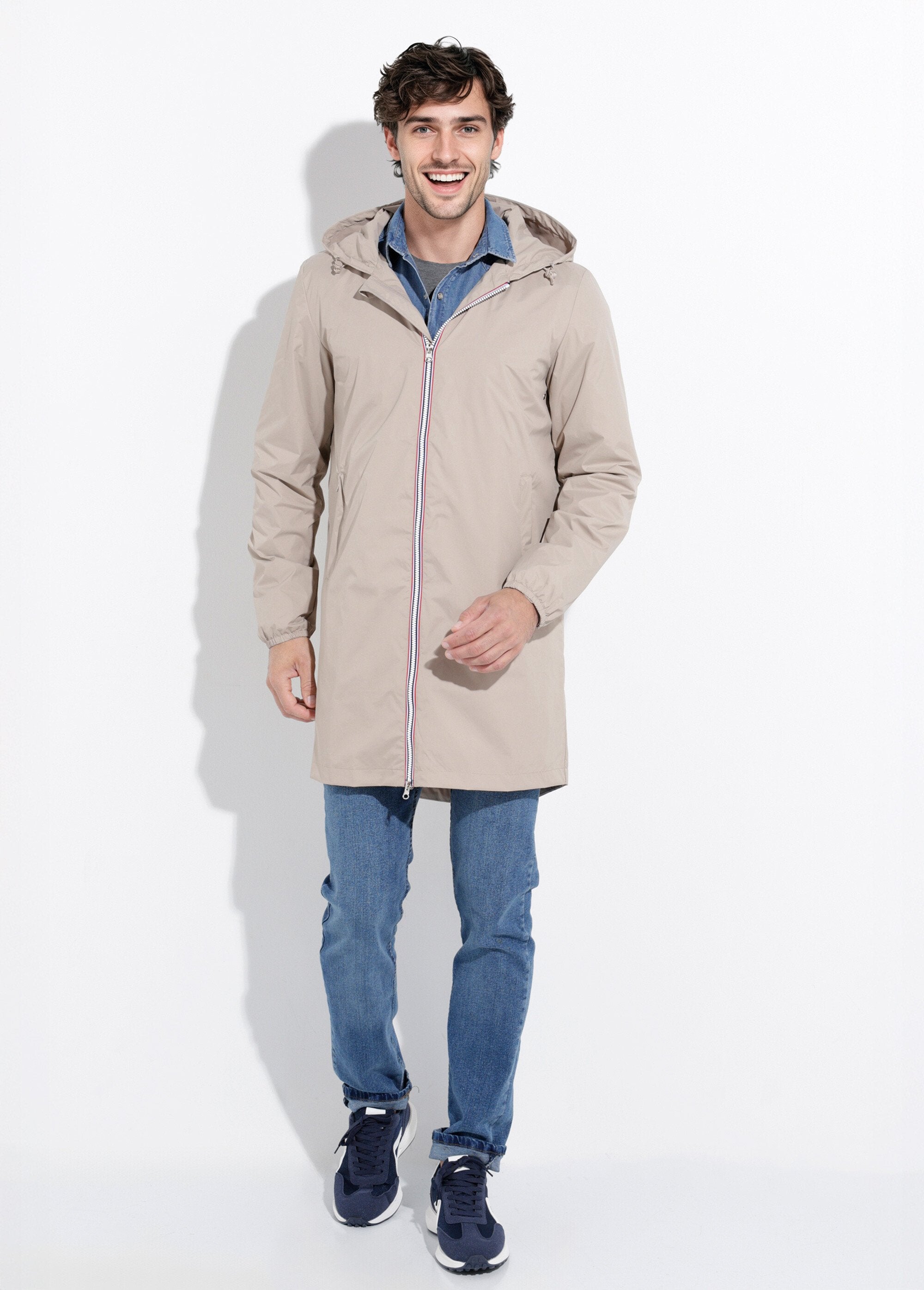 Parka_longue_déperlante_tendance_Beige_SF1_slim