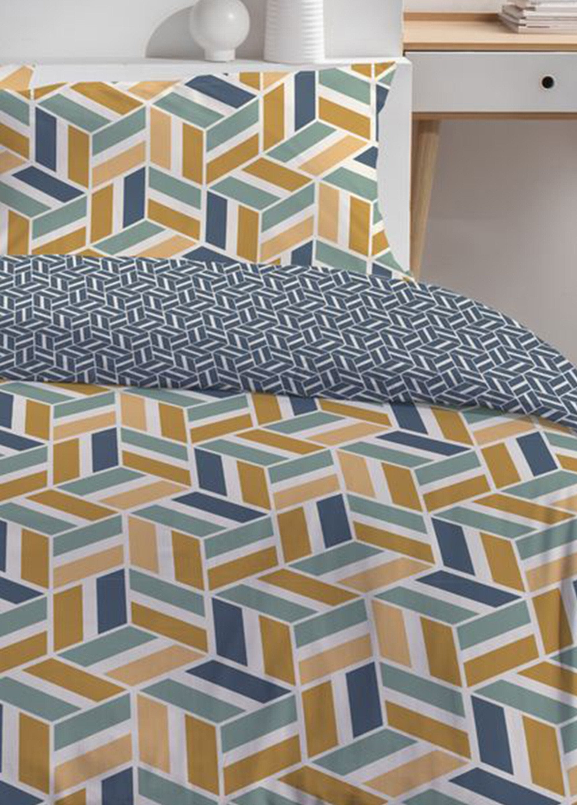 Parure_pur_coton_240_x_220cm,_Optica_Marron_et_gris_DE1_slim