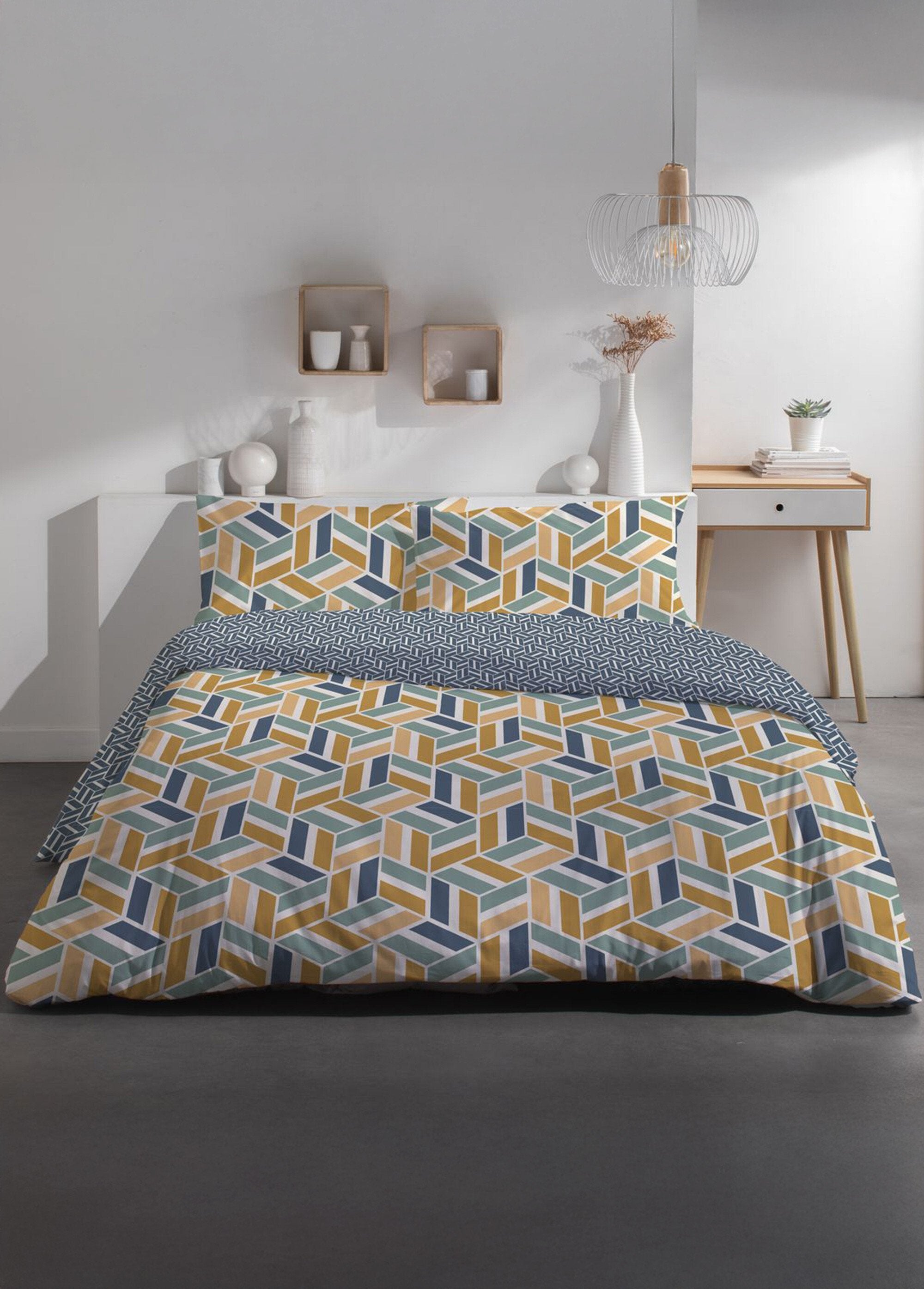 Parure_pur_coton_240_x_220cm,_Optica_Marron_et_gris_FA1_slim