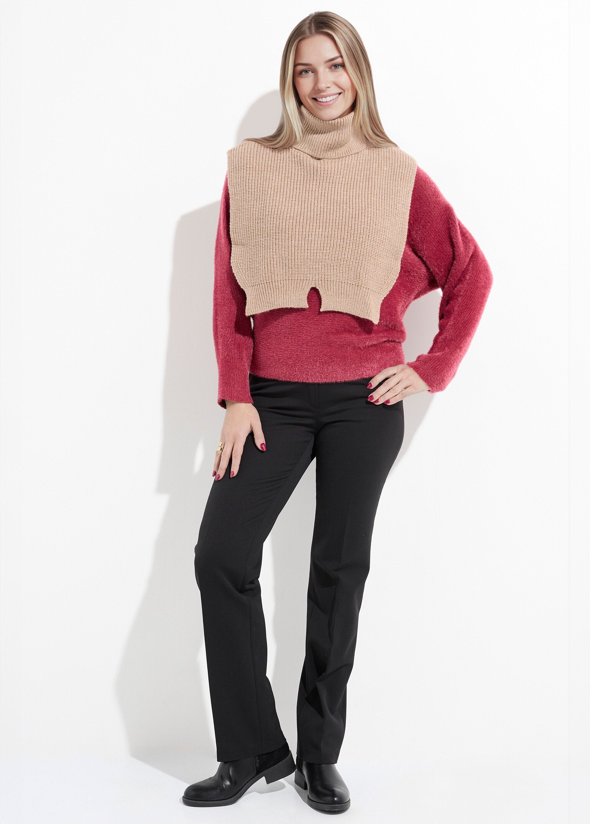 Plastron_chaud_col_roulé_en_maille_Taupe_SF1_slim