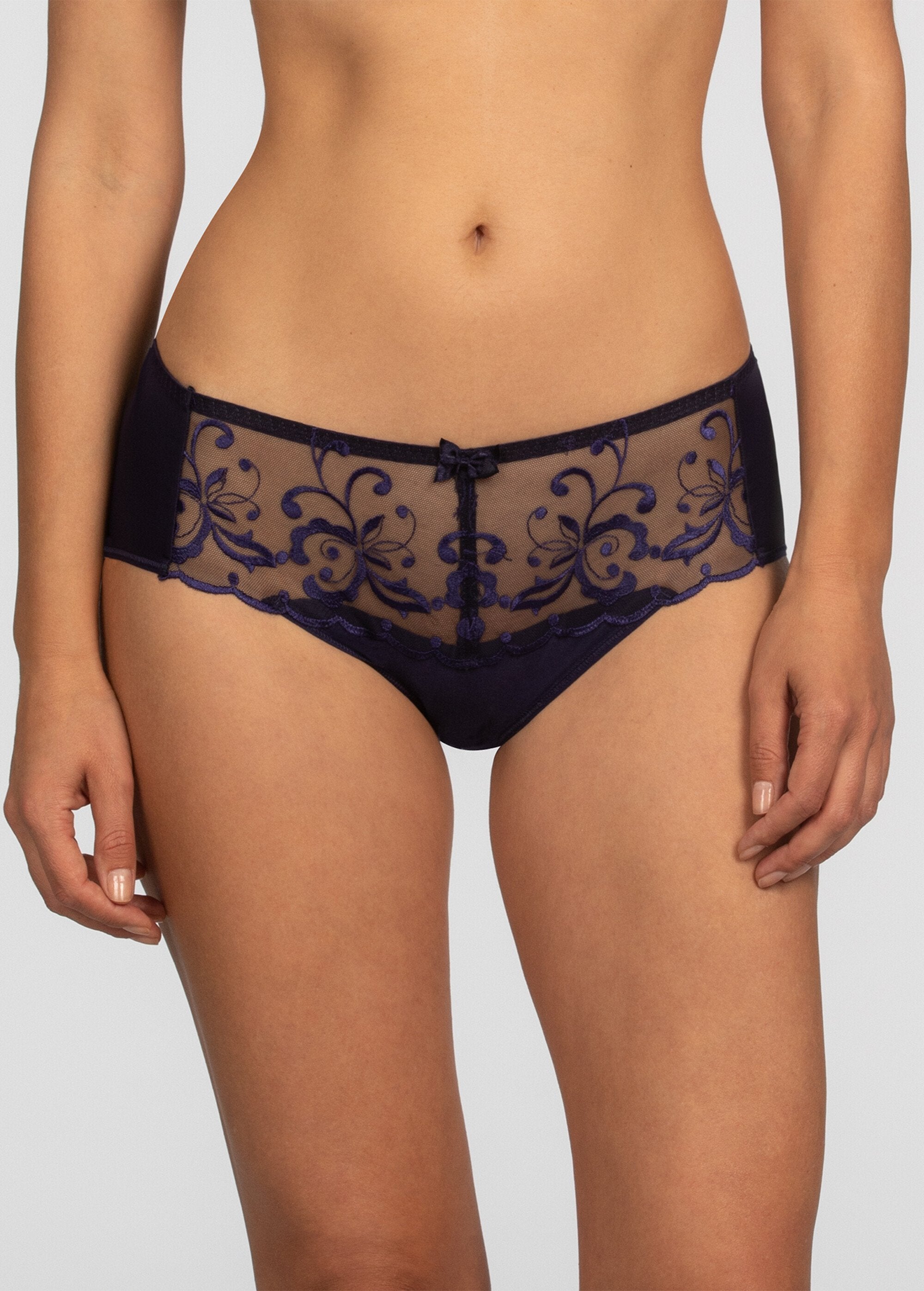 Playtex®_-_Culotte_satinée_brodée_Marine_FA1_slim