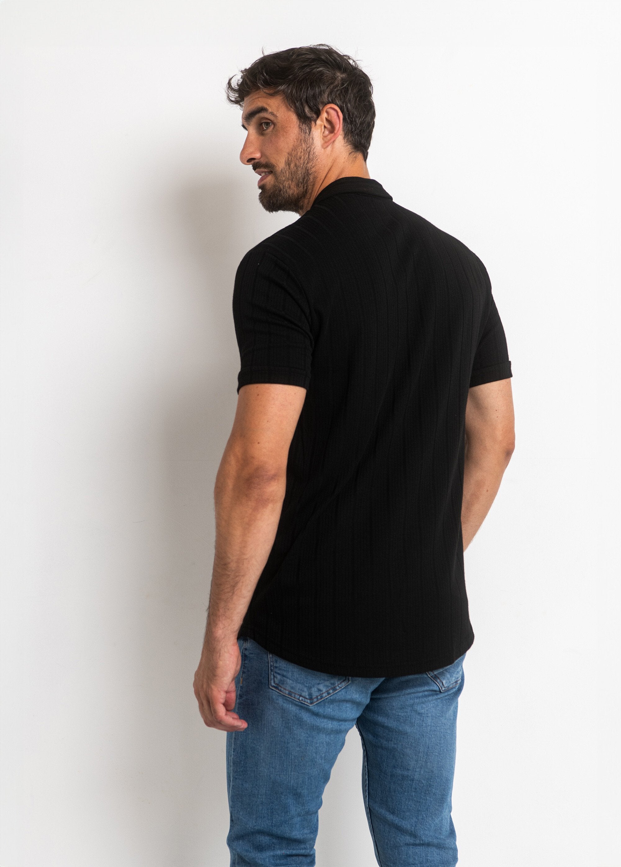 Mollig_gebreid_poloshirt_Noir_DO1_slim