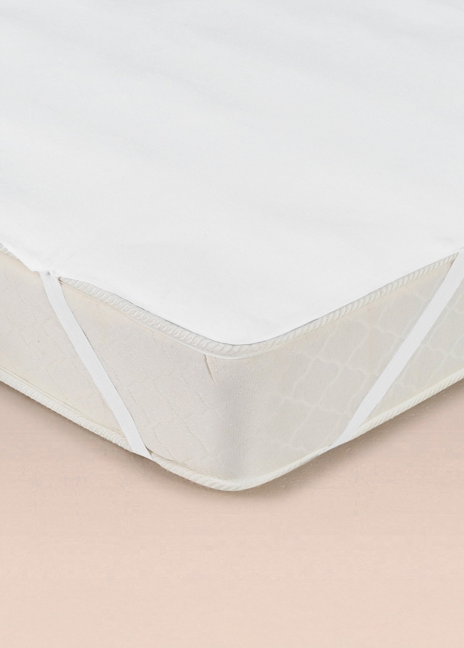 Protège matelas molleton 100% coton - bonnet 30 cm 70x190 - Blanc - Fabriqué en France - Terre de Nuit - Maison