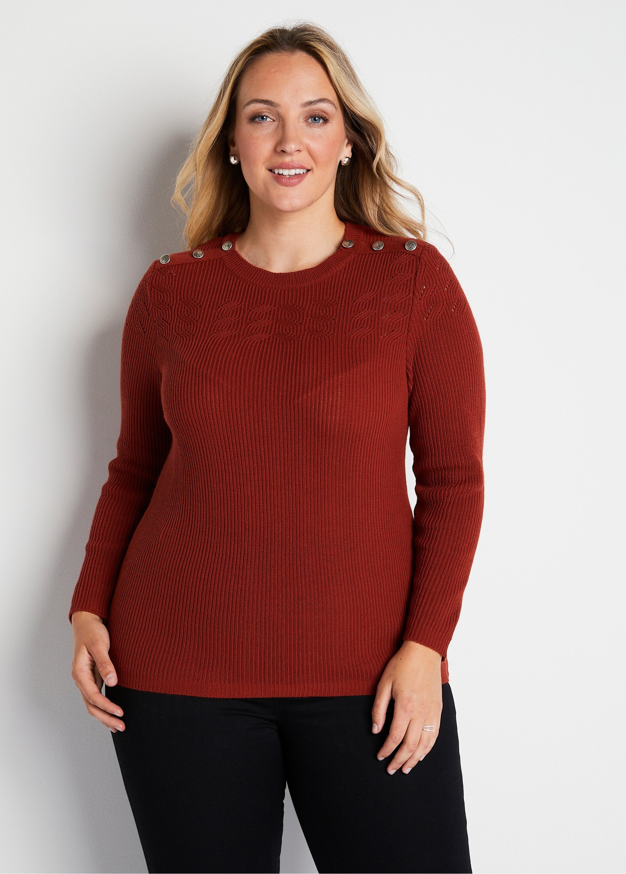 Pull_ajouré_maille_côtelée_col_rond_Epice_FA1_curvy