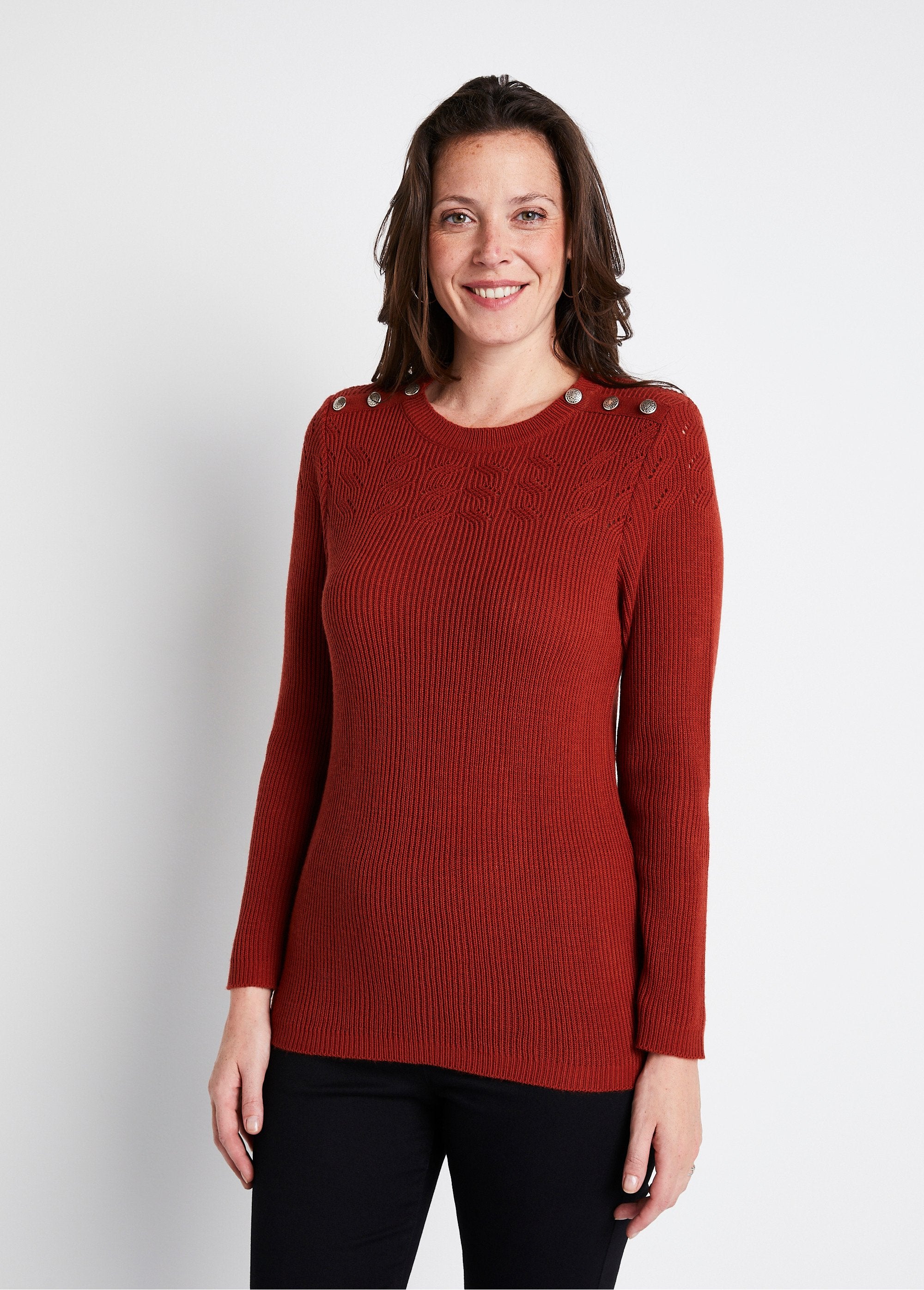 Pull_ajouré_maille_côtelée_col_rond_Epice_FA1_slim