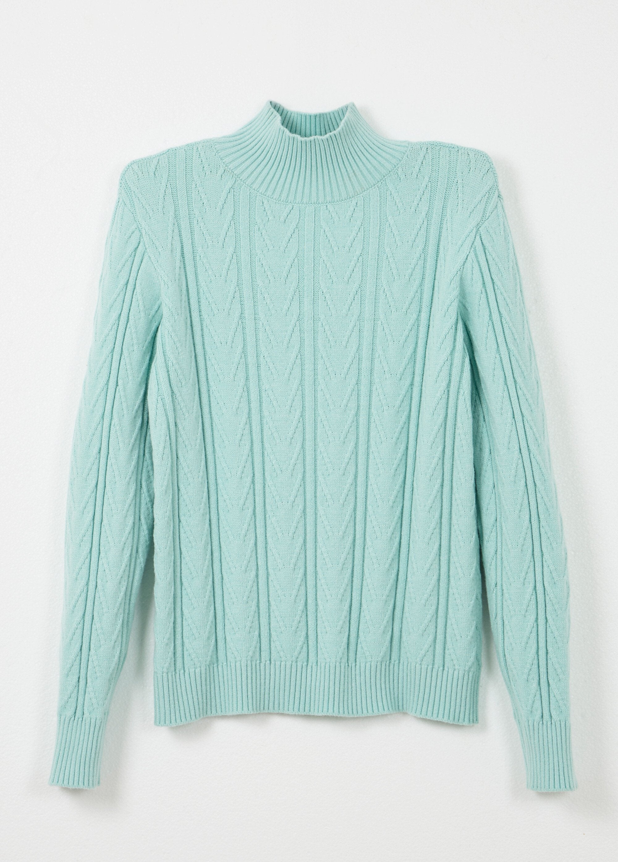 Pull_chaud_col_montant_côtelé_et_torsadé_Vert_AP1_slim