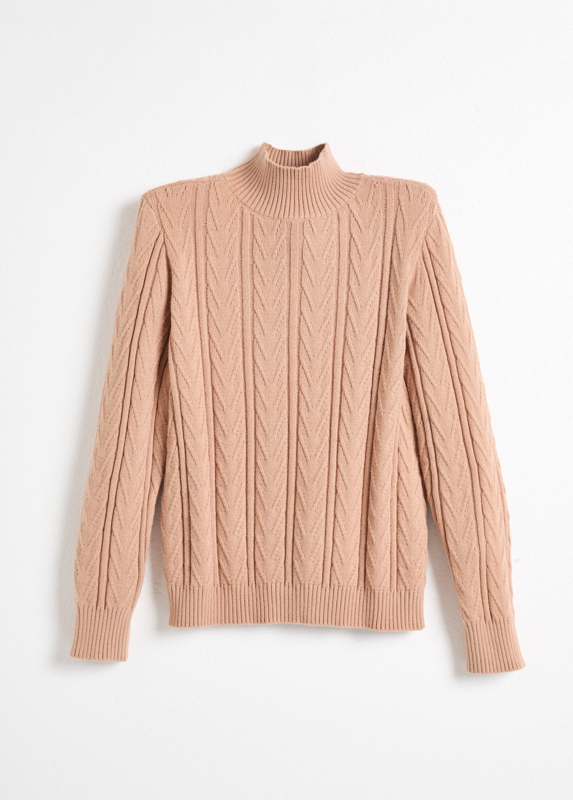 Pull_chaud_col_montant_côtelé_et_torsadé_Camel_AP1_slim