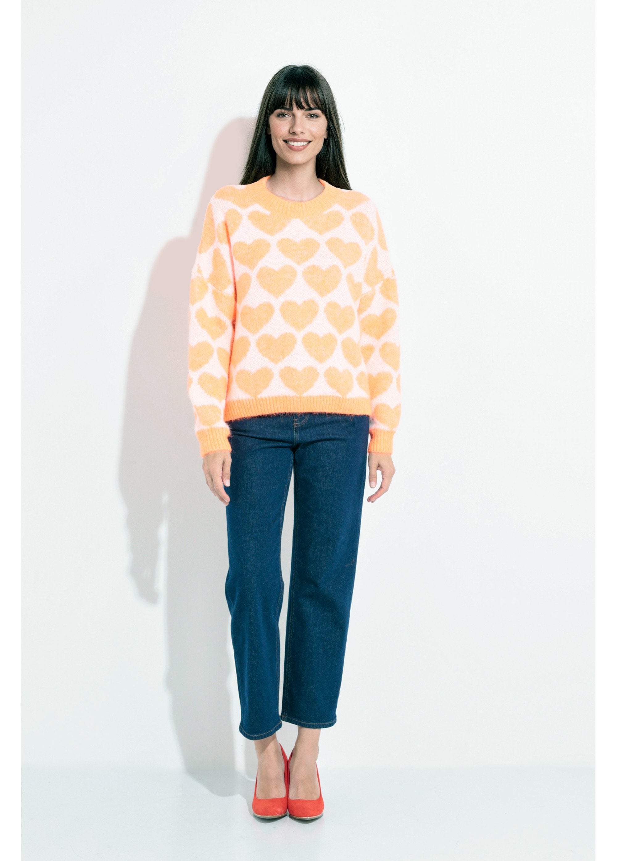 Pull_chaud_maille_mousseuse_laine_coeurs_Orange_vif_SF1_slim