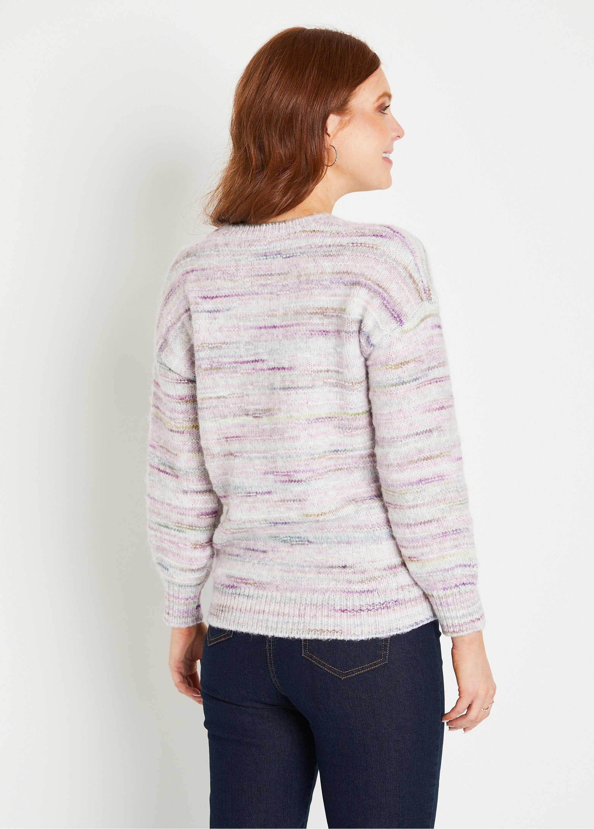 Pull_chaud_mouliné_col_rond_avec_laine_Lilas_et_ecru_DO1_slim