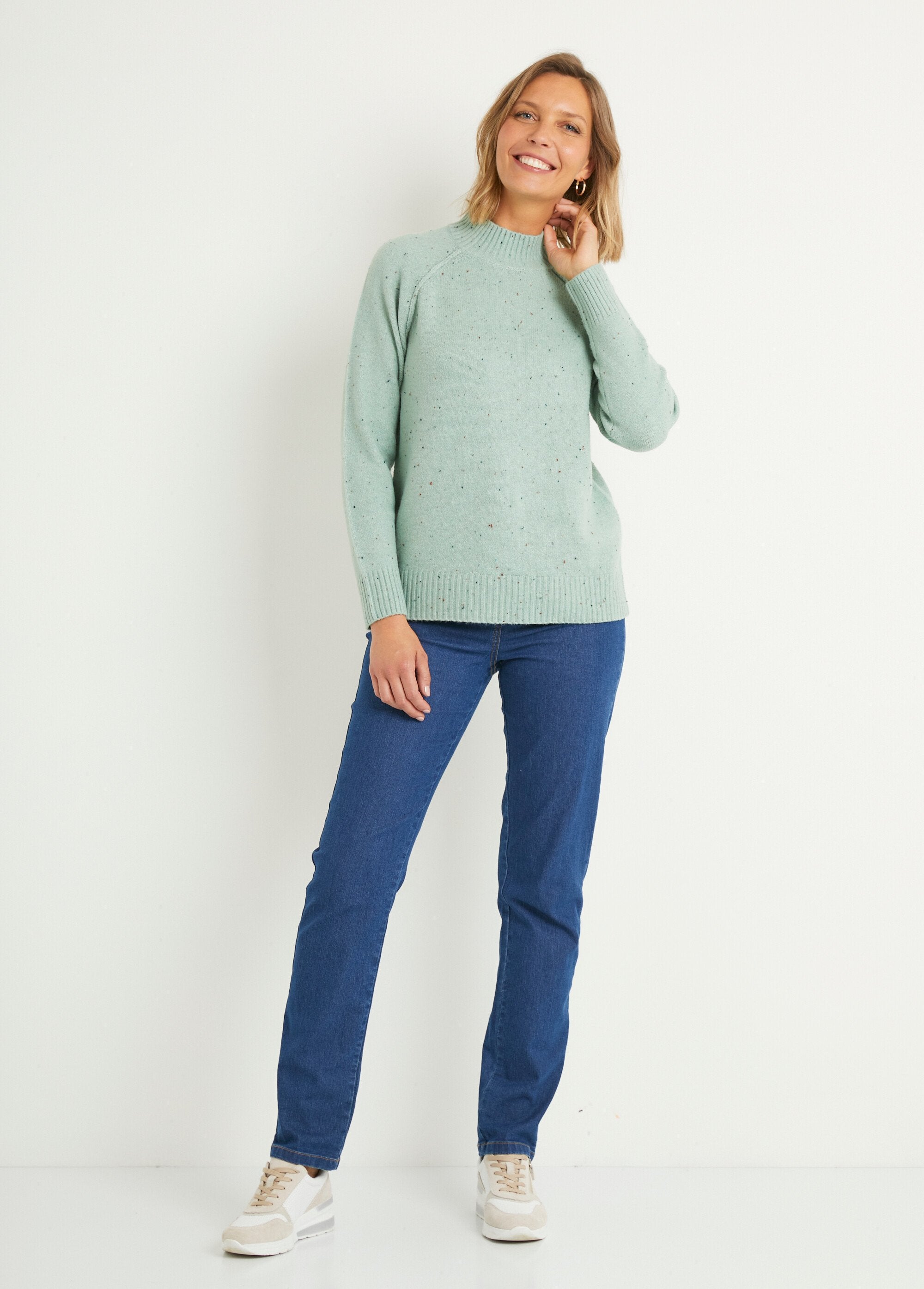 Pull_chaud_raglan_col_montant_moucheté_Vert_SF1_slim