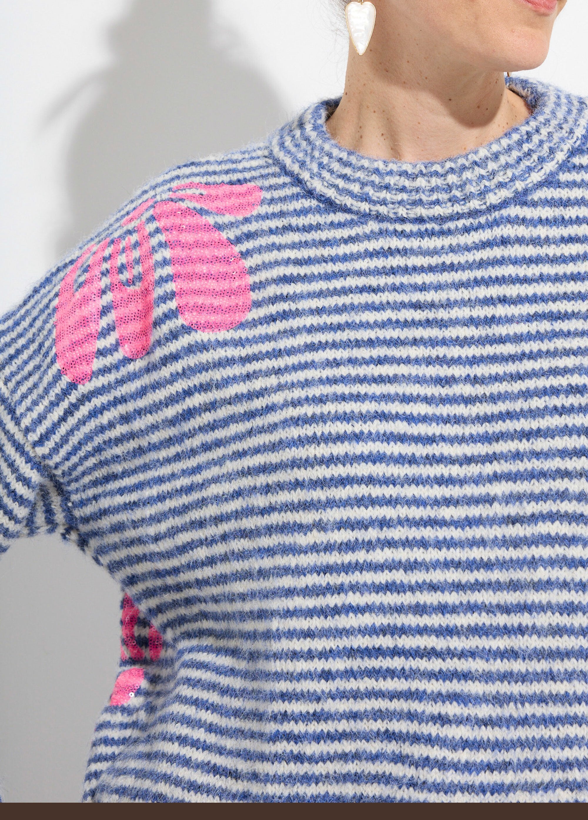 Warme_gestreepte_trui_met_wol,_bloemmotieven_Bleu_et_ecru_DE1_slim