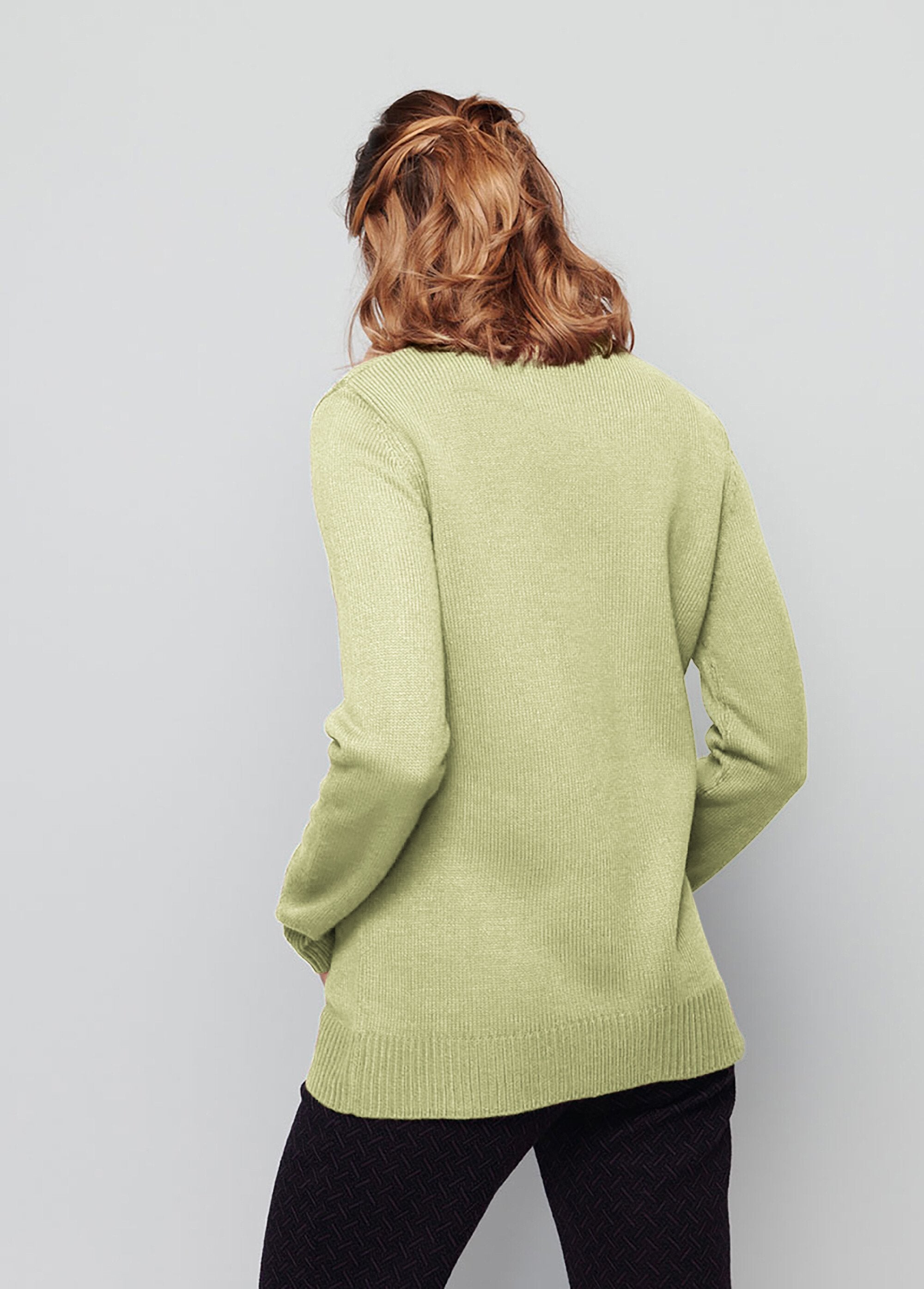 Pull_col_montant_maille_épaisse_Vert_tilleul_DO1_slim