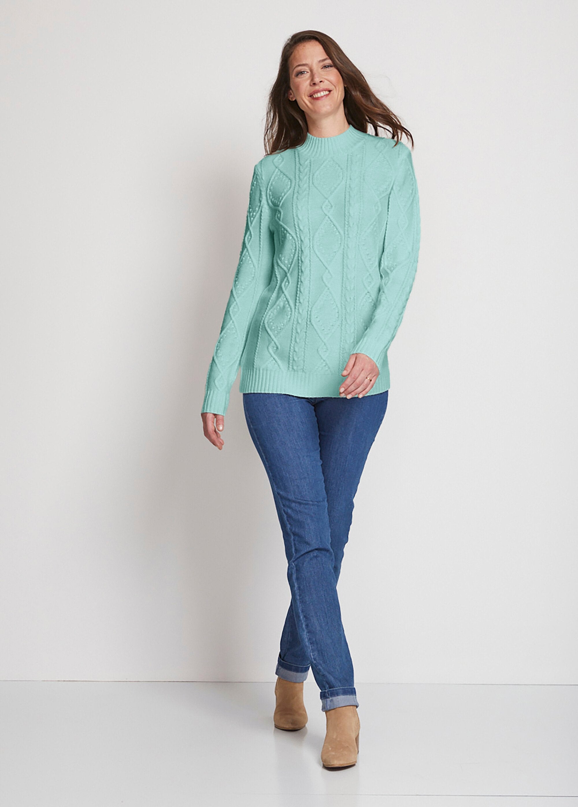 Pull_chaud_court_col_montant_torsades_Vert_SF1_slim