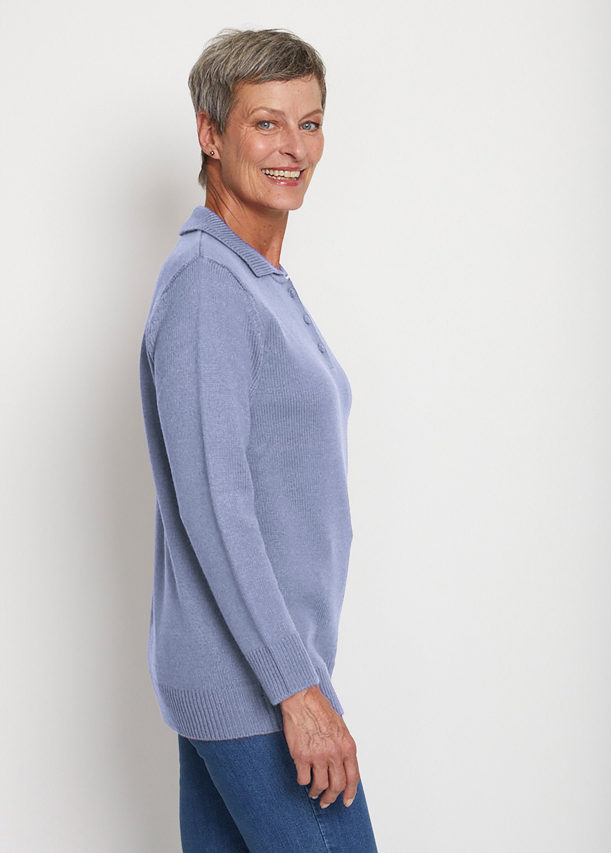 Pull_col_polo_maille_épaisse_Bleu_DR1_slim