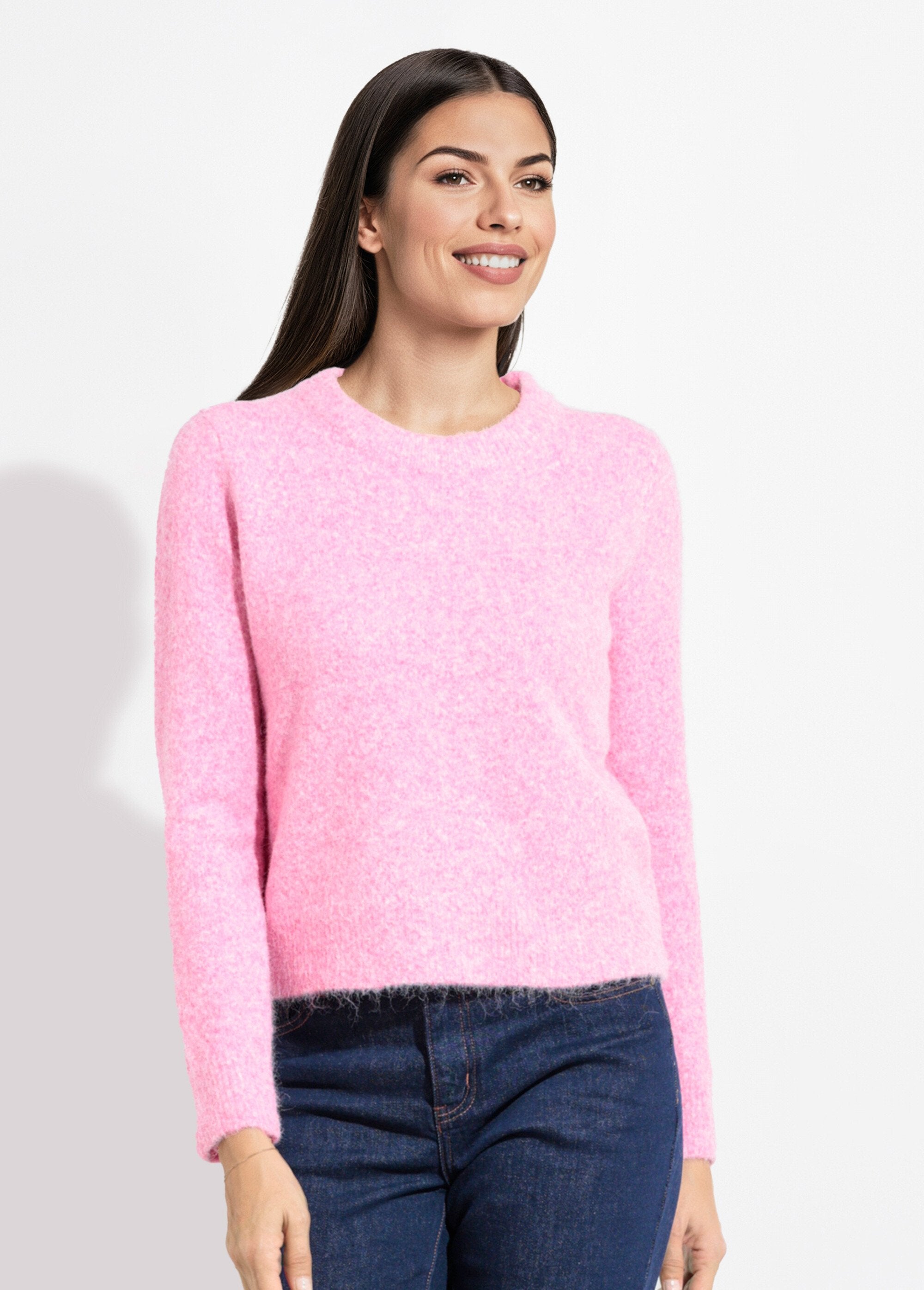 Pull_col_rond_chaud_laine_duveteux_Rose_FA1_slim
