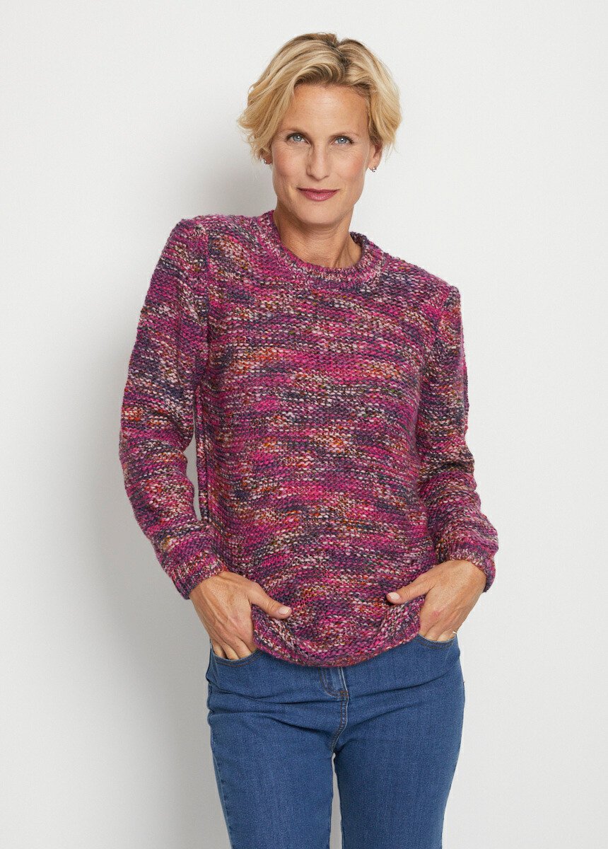 Pull_col_rond_maille_effet_mouliné_Cassis_et_marine_FA1_slim