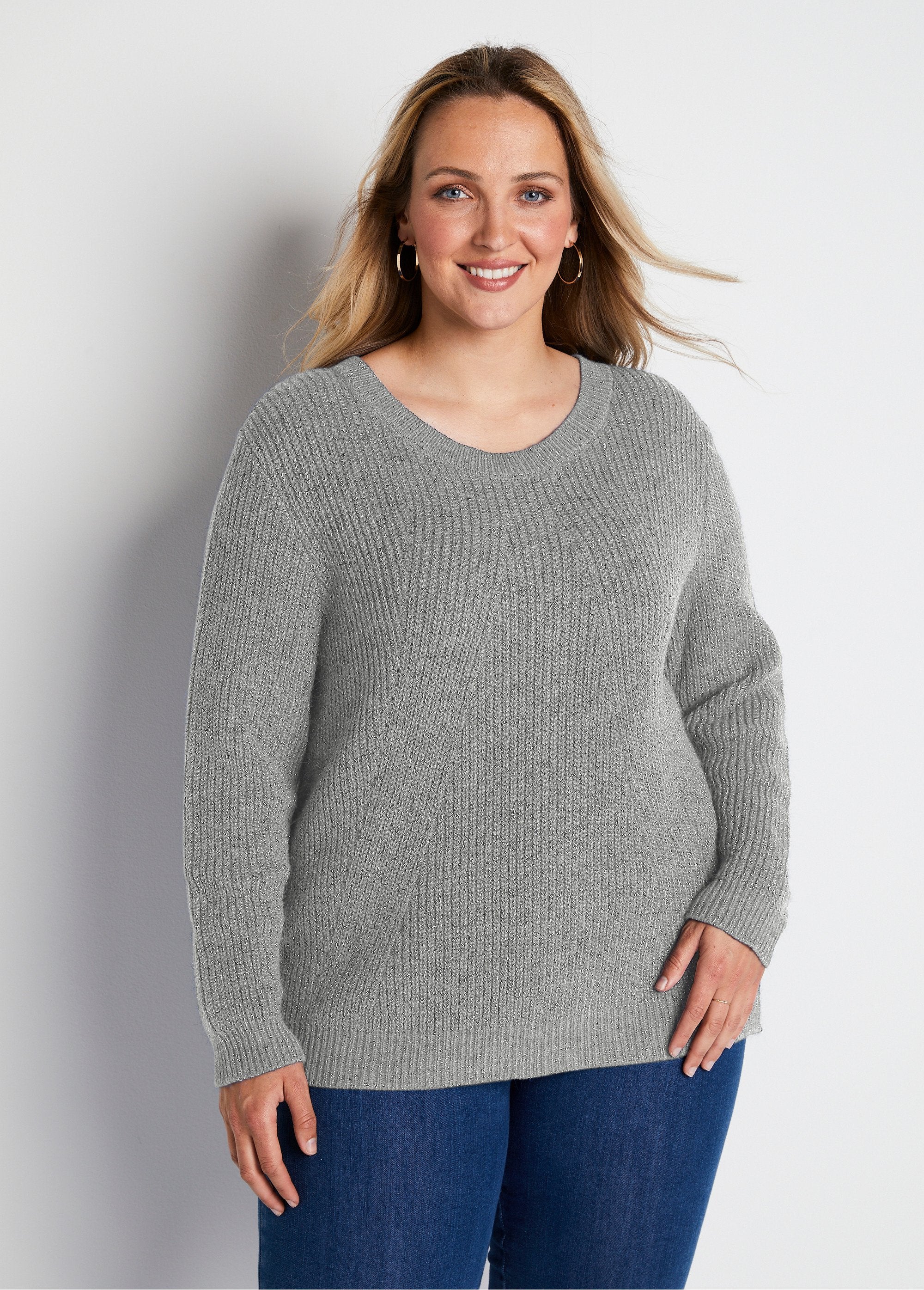 Pull_col_rond_maille_perlée_avec_laine_Gris_FA1_curvy