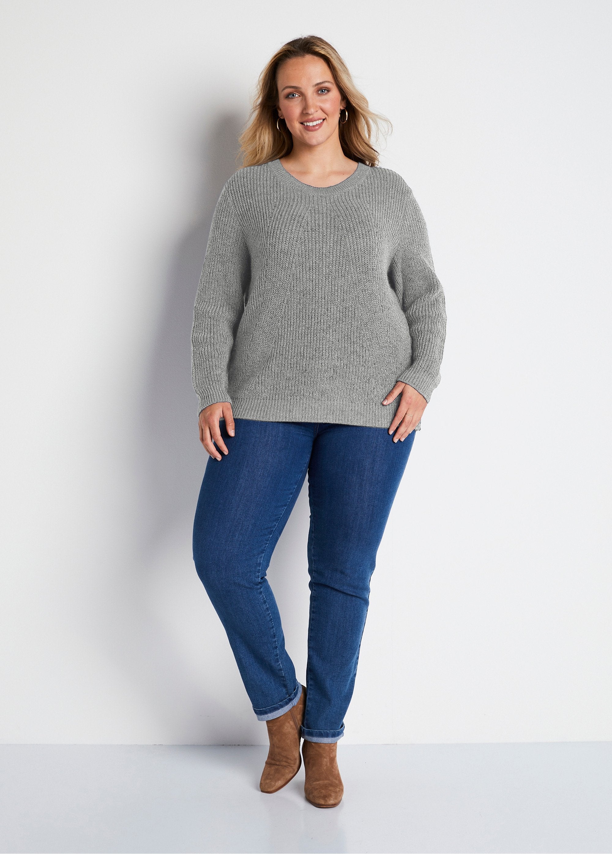 Round_neck_beaded_knit_sweater_with_wool_Gray_SF1_curvy