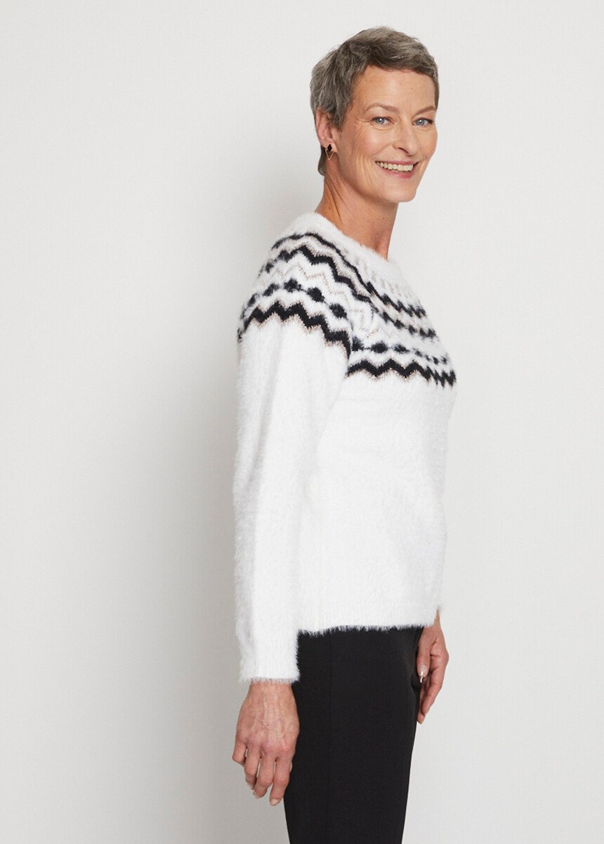 Pull_col_rond_maille_poilue_jacquard_soleil_Blanc_DR1_slim