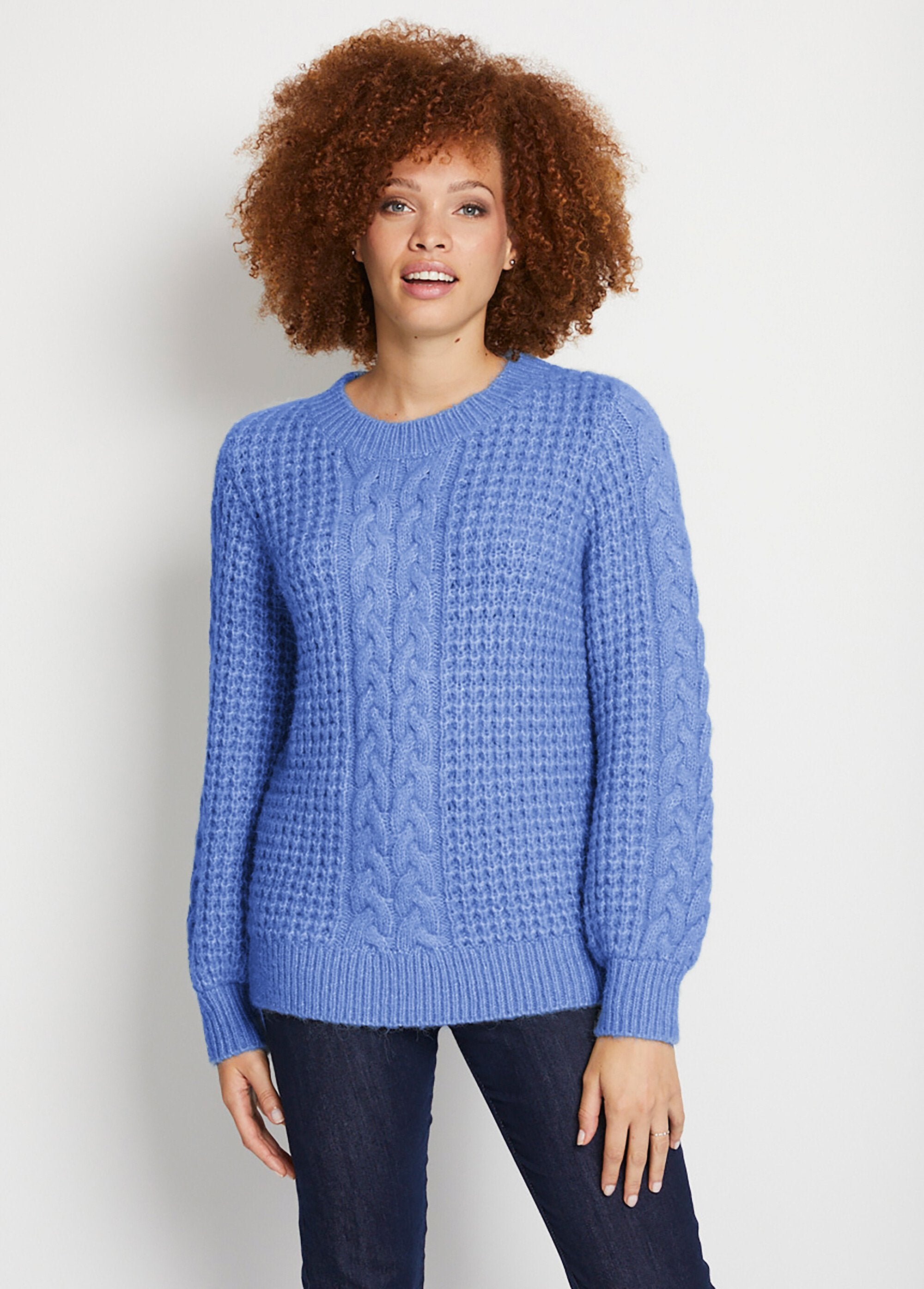 Pull_chaud_col_rond_maille_moelleuse_fantaisie_Bleu_FA1_slim