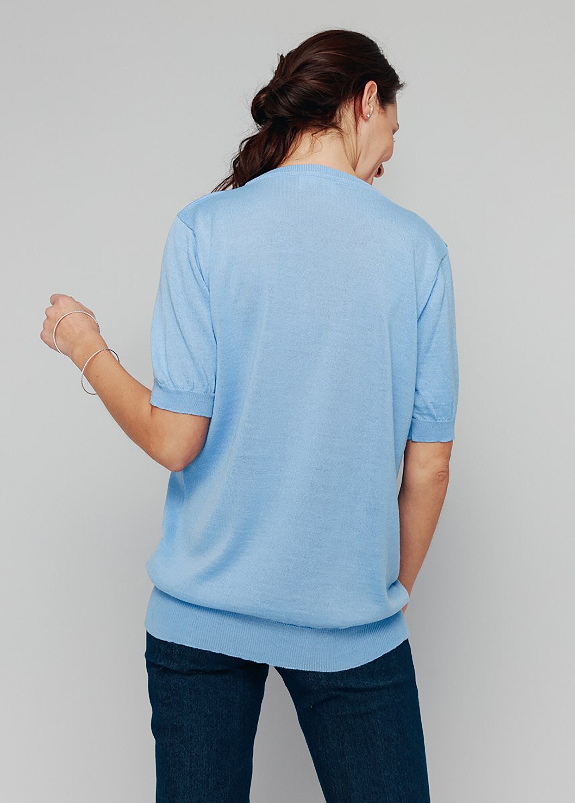 Pull_laine_mérinos_manches_courtes_Bleu_nuage_DO1_slim